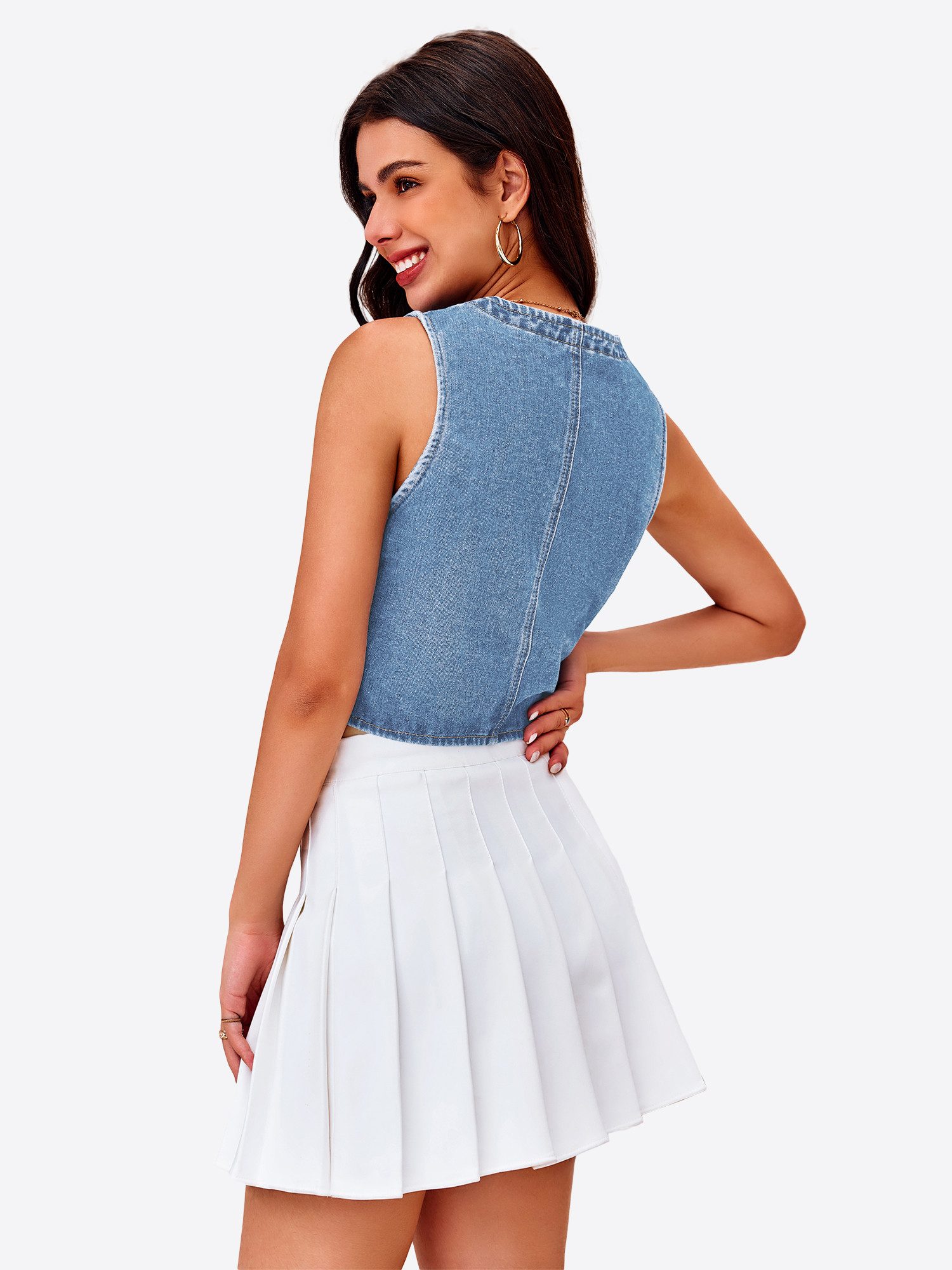 Imily Bela Jeansweste Damen Jeansjacke Weste (Packung, 1-tlg., 1per-Pack) m günstig online kaufen