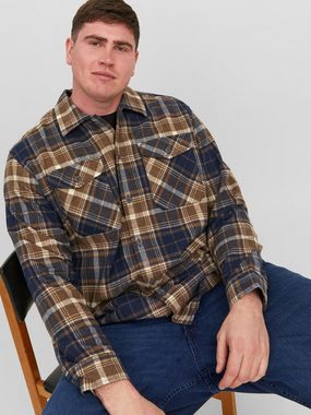 Jack & Jones Langarmhemd Kariertes Holzfäller Hemd JJEEDDIE 5848 in Braun-2