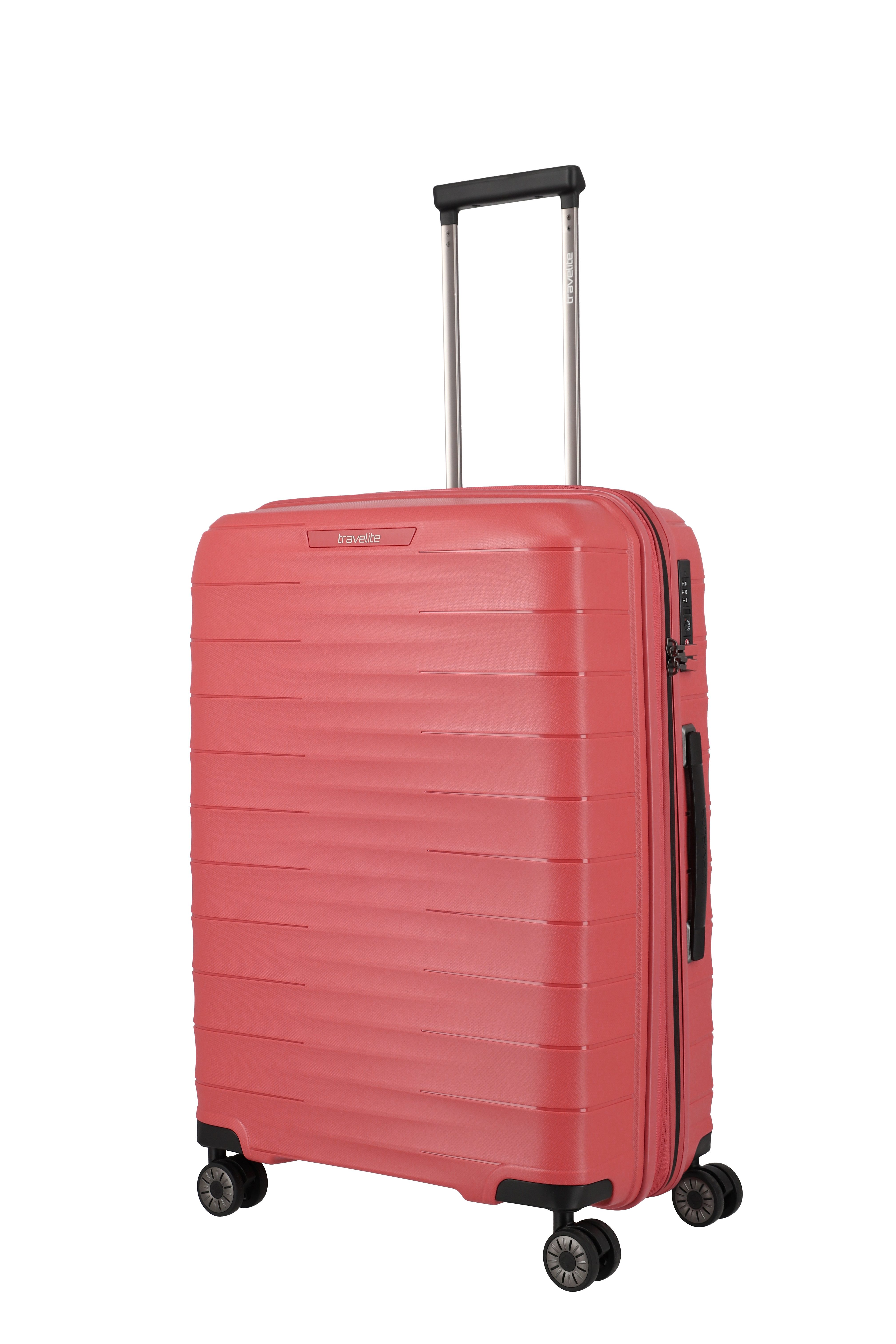 travelite Trolleyset MOOBY 3-teilig Reisekoffer Hartschale, 4 Rollen, (Set), mit TSA-Schloss und recyceltem Polypropylen