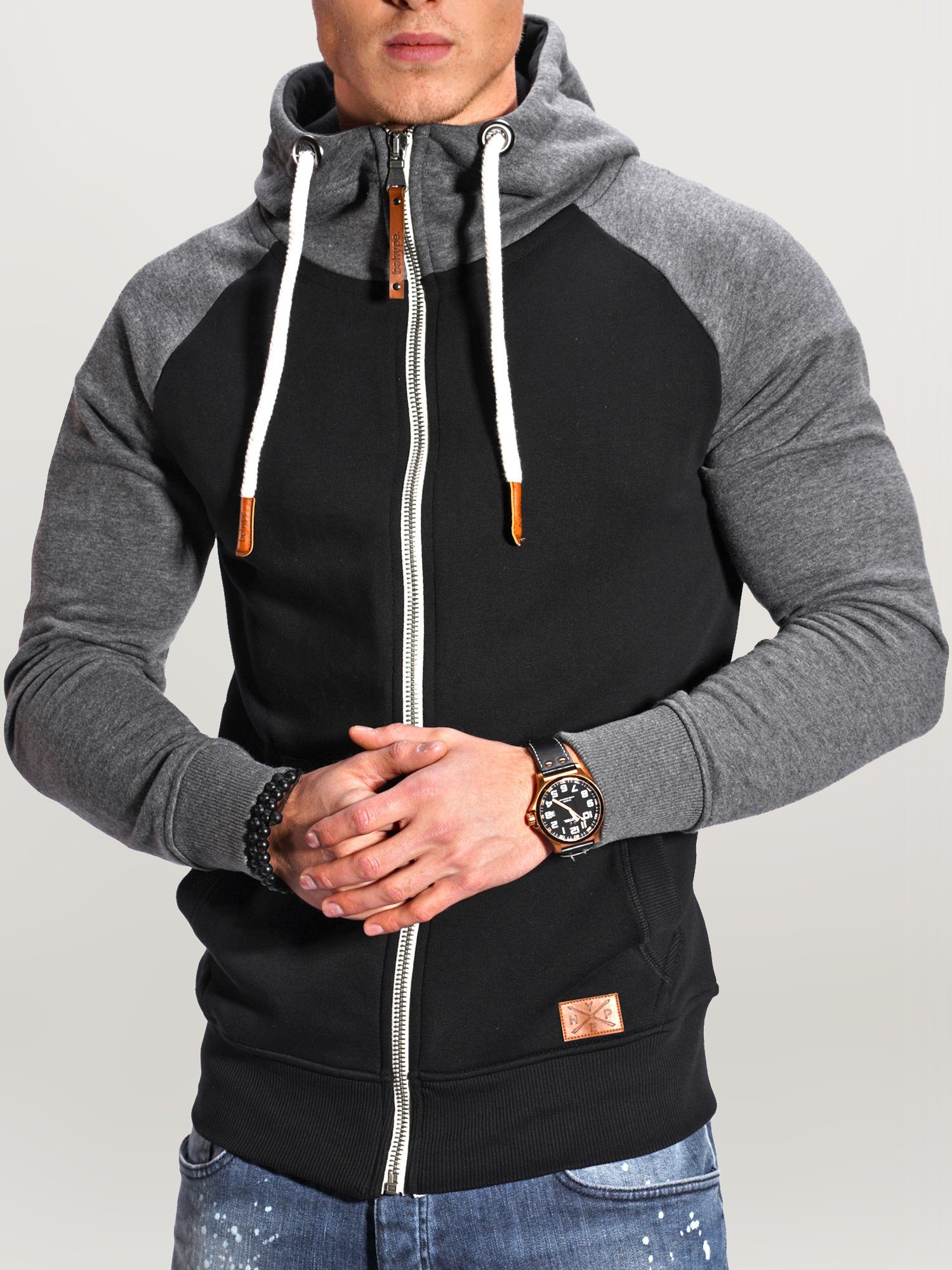 behype Sweatjacke RAGLAN mit Raglan-Ärmeln