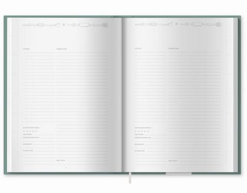 Eine der Guten Verlag Notizbuch Rezeptbuch - Meine liebsten Rezepte, mint, Großes A4 DIY Kochbuch zum Selberschreiben, Handlettering, Hardcover