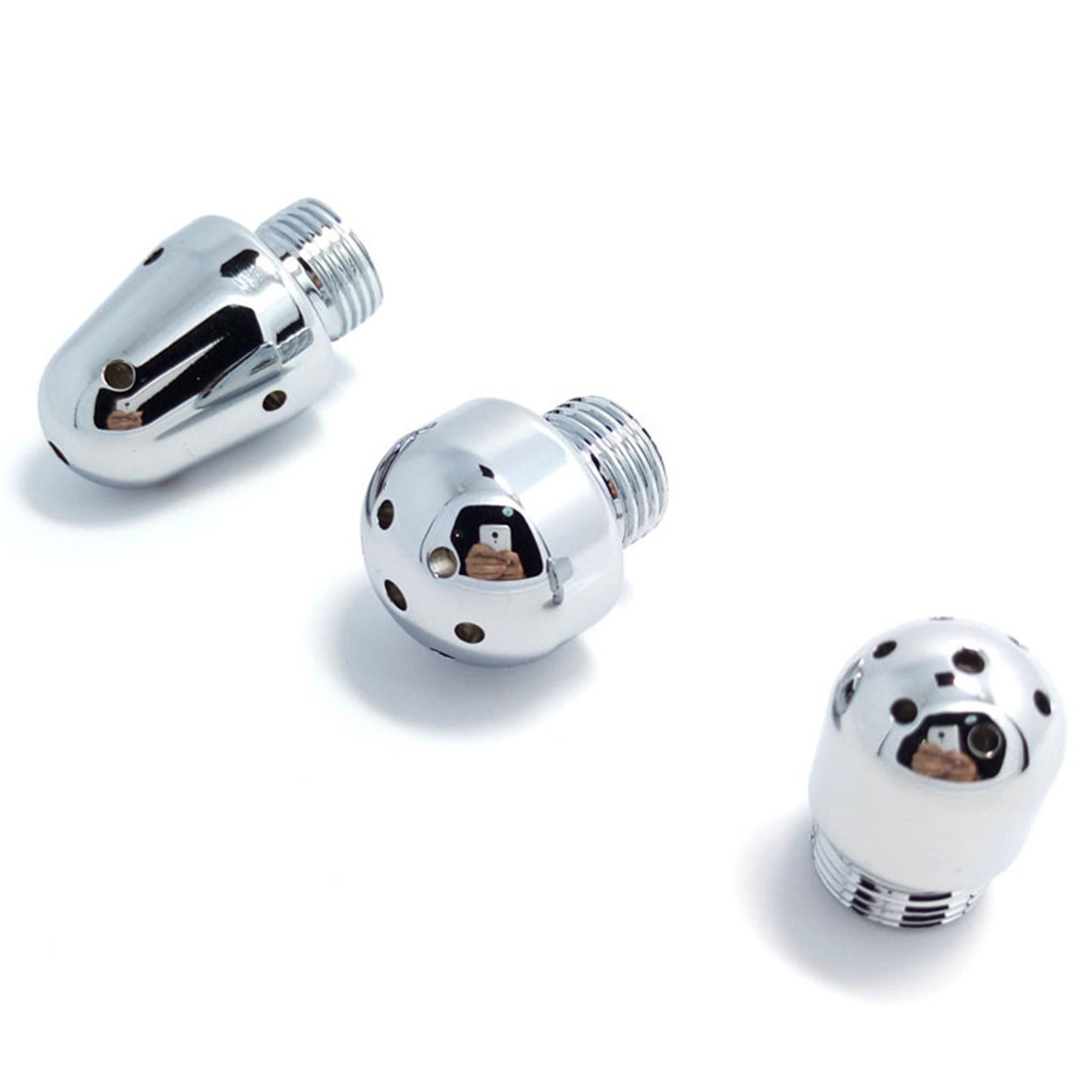 Luckice Toiletten-Rollstuhl Analdusche mit 3 Köpfen, Aluminium, Einlauf-Duschkopf, zur Intimreinigung, wiederverwendbar, 13 cm – Bild 3 von 5