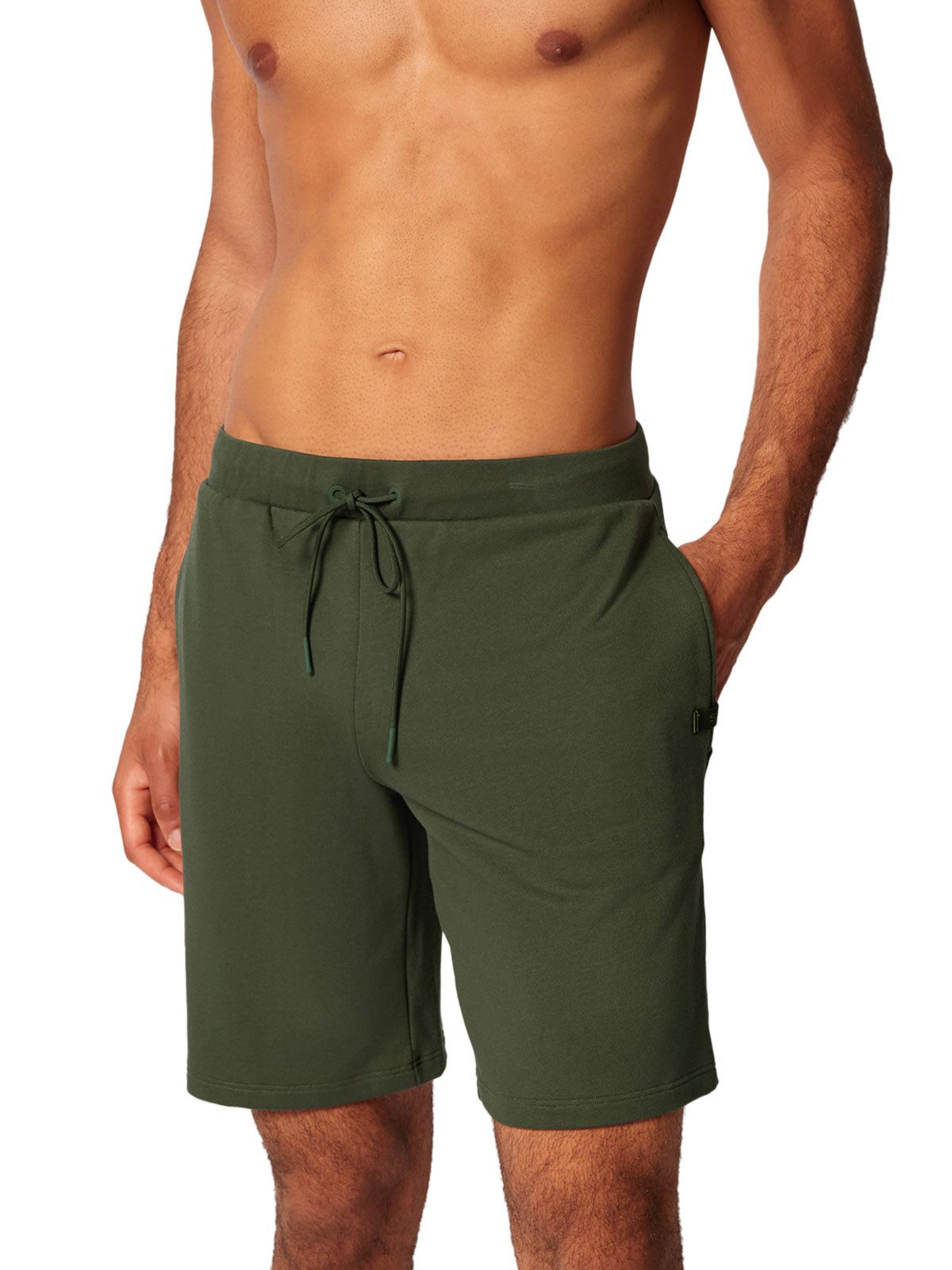 Skiny Loungehose Herren Hose kurz Night In Mix & Match (Stück, 1-tlg) gerundeter Beinausschnitt