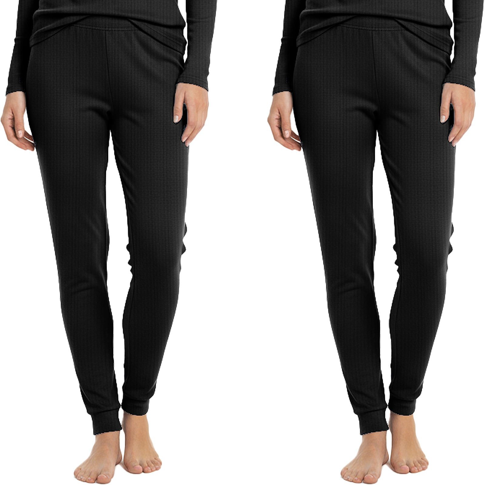 TEXEMP Thermounterhose Thermounterhosen Damen Winter 2er Pack Fleecefutter Thermounterwäsche (Spar-Set, 2-St., 2er-Pack) 90% Baumwolle - Kuscheliges Innenfleece - Wärmend