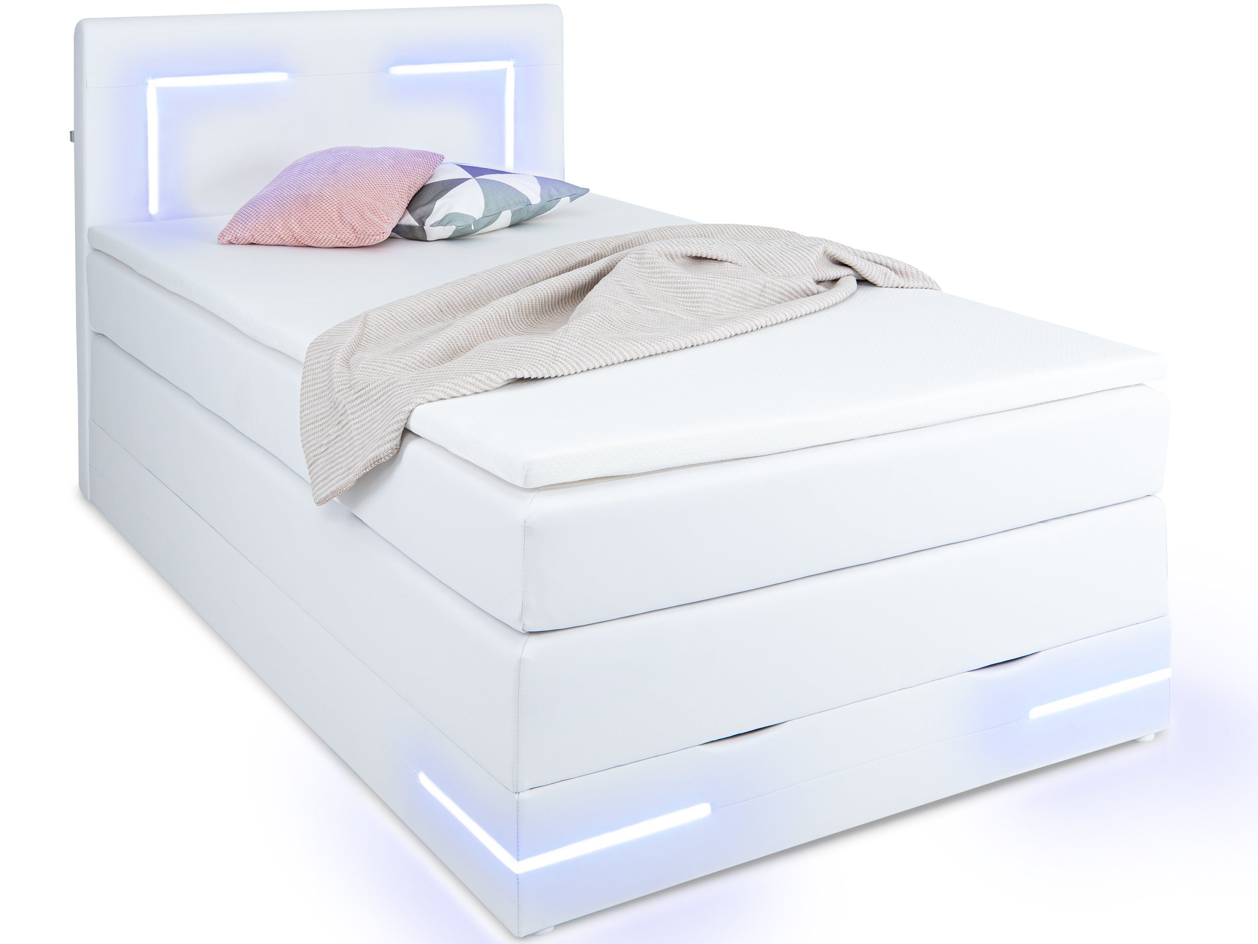wonello Boxspringbett Lights 2.0, mit LED günstig online kaufen