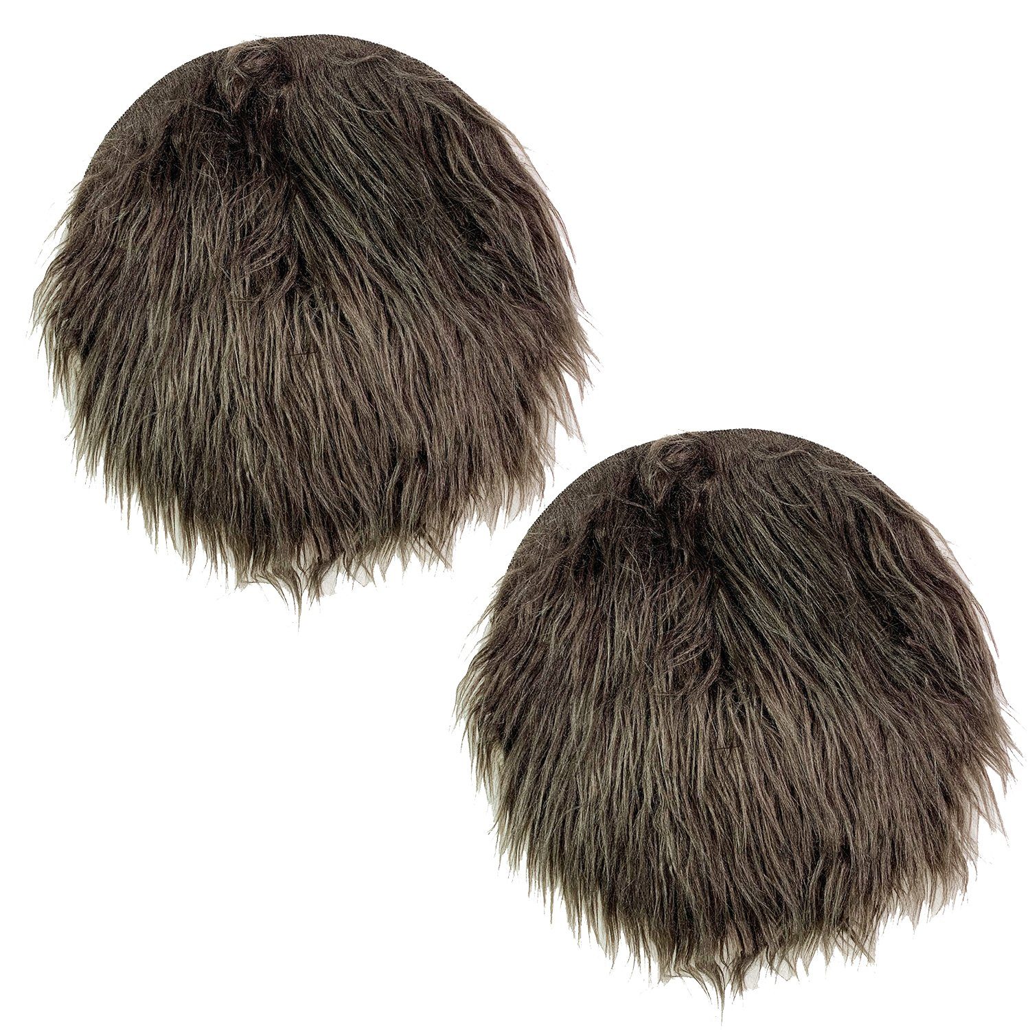 Mojawo Platzset 2er Deko-Felle Sitzkissen rund Braun Ø30cm günstig online kaufen