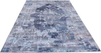 Teppich Cecilia 068, Gino Falcone, rechteckig, Höhe: 3 mm, Flachgewebe, bedruckt, Vintage Design