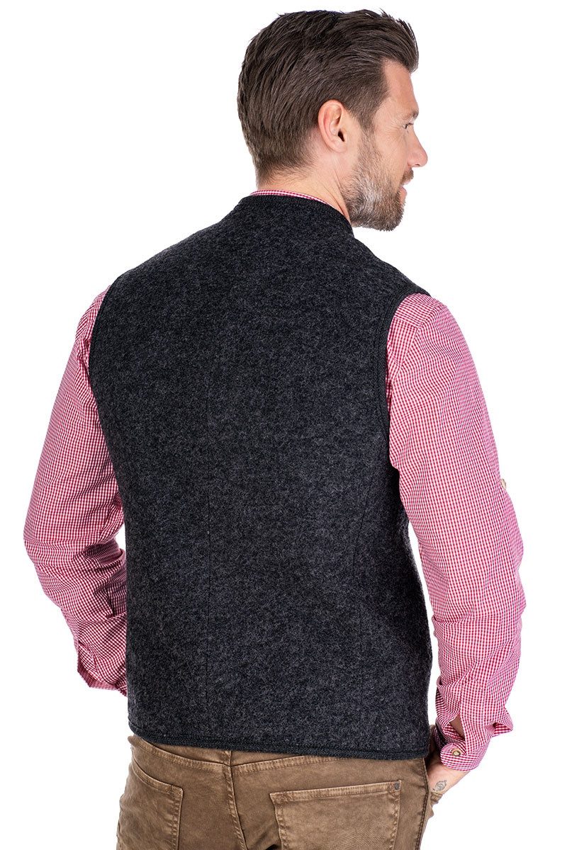 Gebr. Weis menswear Trachtenweste Walkweste - HOPFENSEE - anthrazit