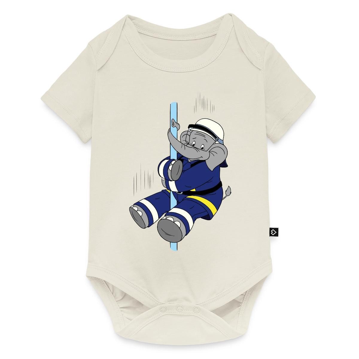 Spreadshirt Kurzarmbody Benjamin Blümchen Beni Der Feuerwehrmann Kurzarm Tages Baby Body (1-tlg)