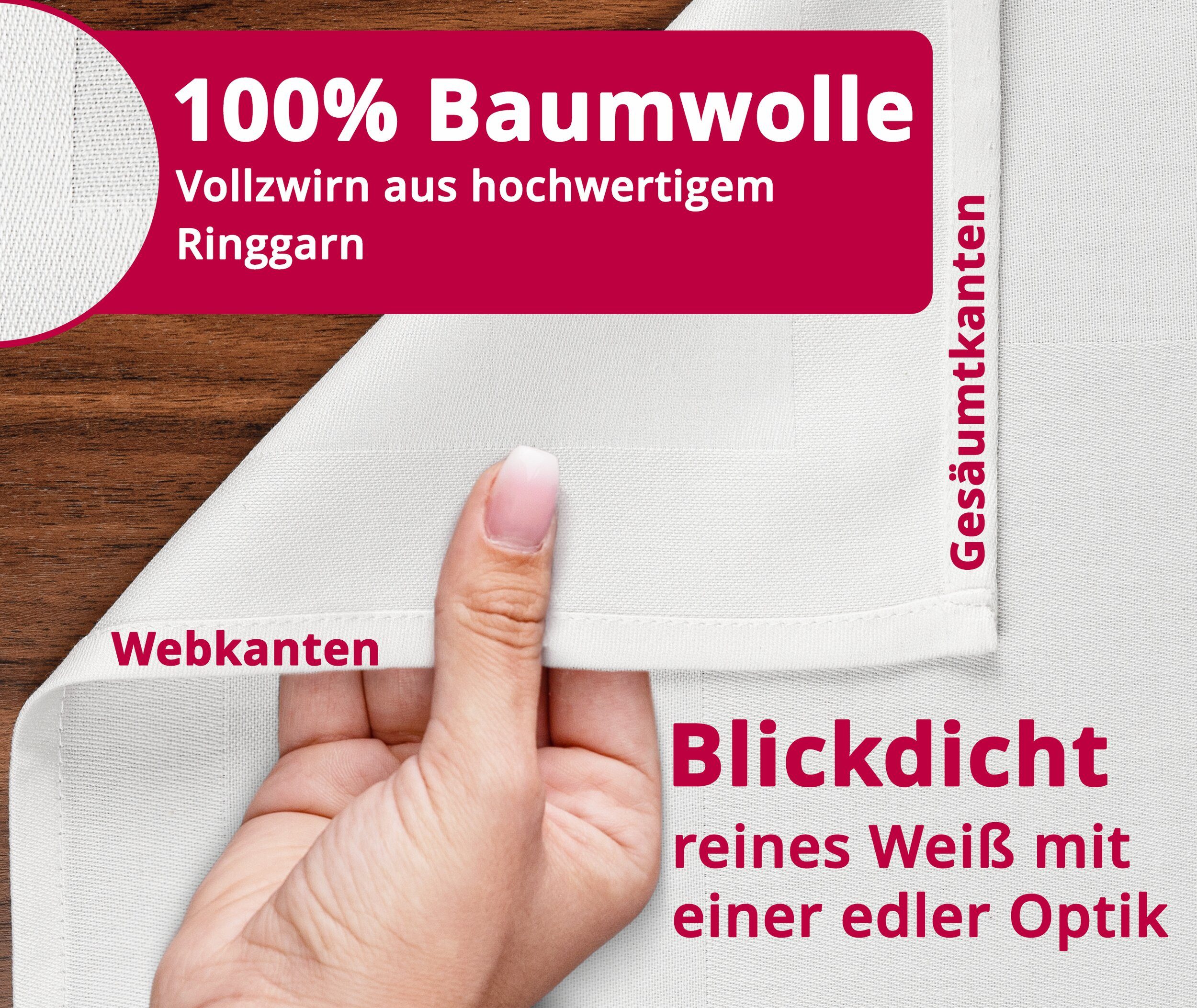 220cm rund Tischdecke weiß 100% merc. BW Vollzwirn-Damast 210g/qm