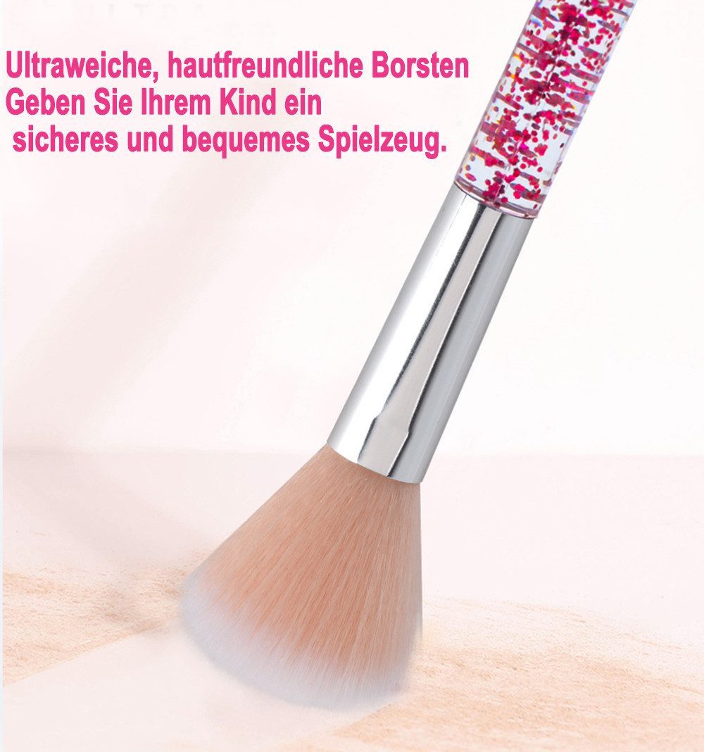 Fyrove Lernspielzeug Kinder Schminkset mit Koffer 22 Teile Rollenspiel Kosmetik Spielzeug (Simulations Make-up Set für Mädchen ab 3 Jahren mit Spiegel, 22-St., Schminkkoffer und Zubehör für kreatives Rollenspiel)