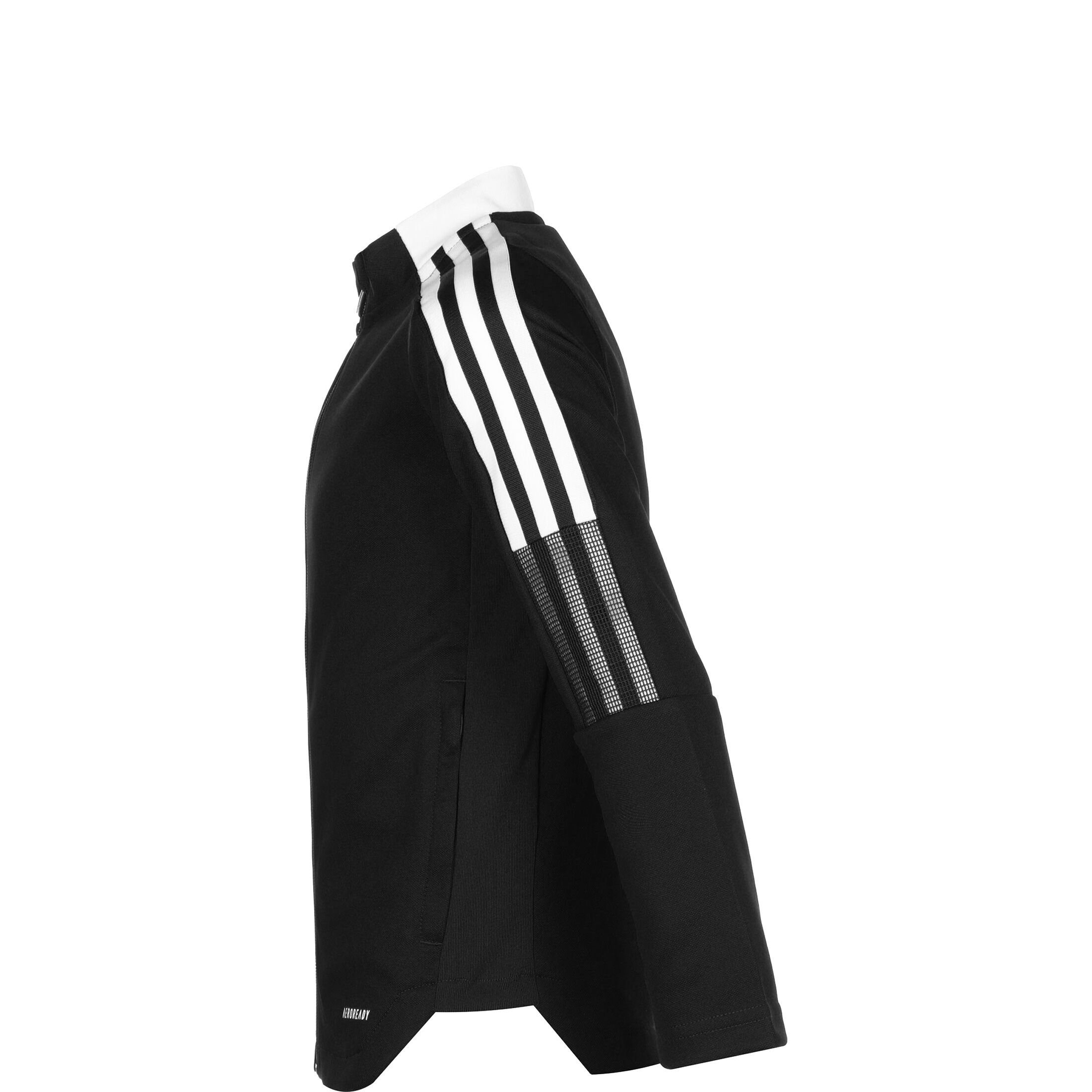 adidas 21 Performance Trainingsjacke Sweatjacke weiß / schwarz Tiro Kinder