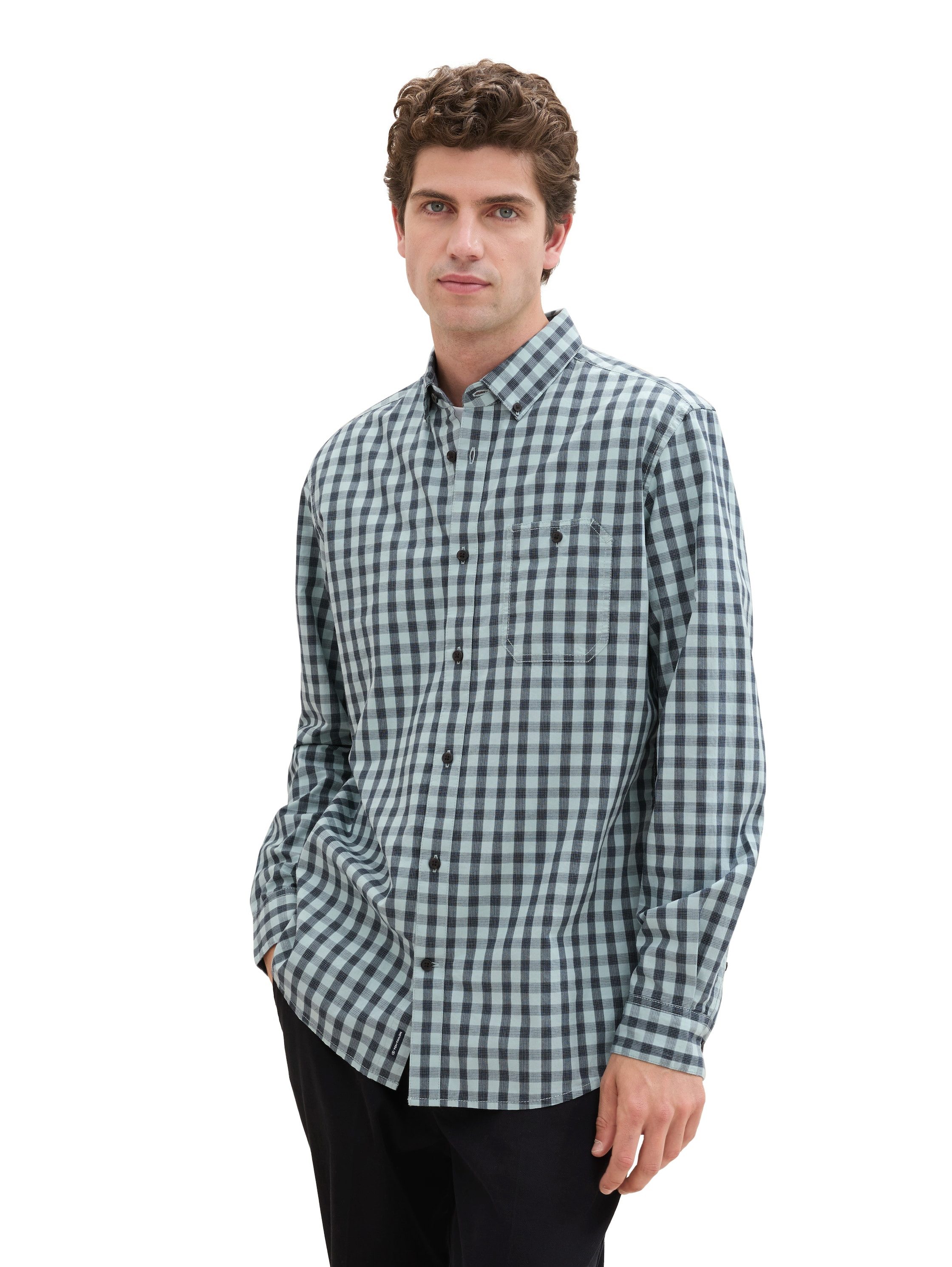 TOM TAILOR Karohemd Vichy mit Knopfleiste günstig online kaufen