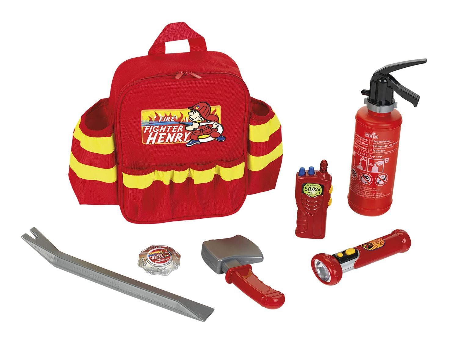 Theo Klein Spiel PRO - Feuerwehr Rucksack mit Zubehör