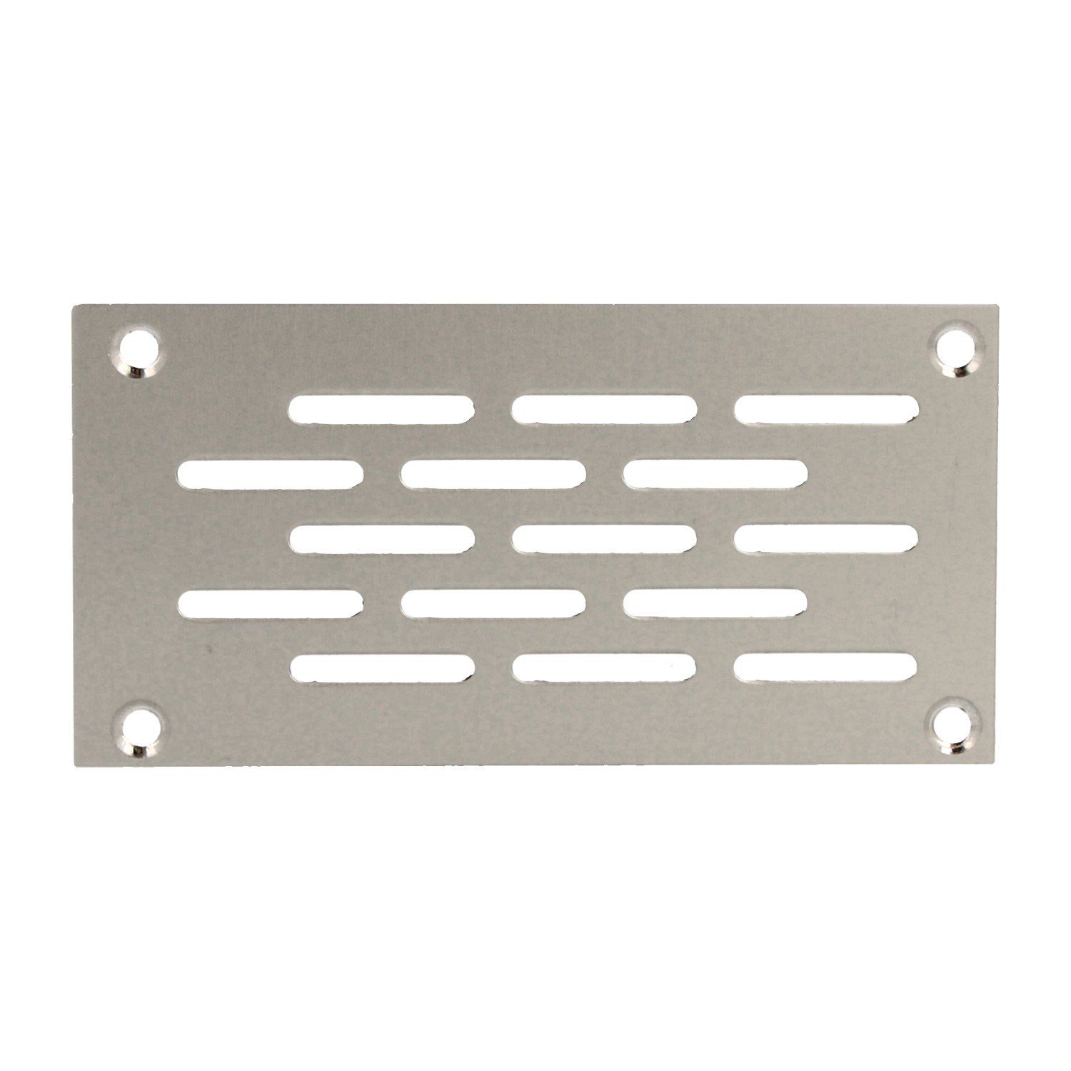 MS Beschläge Lüftungsgitter Aluminium, Silber Eloxiert – 150 X 400 Mm (Außenmaß), Für Möbel & Türen