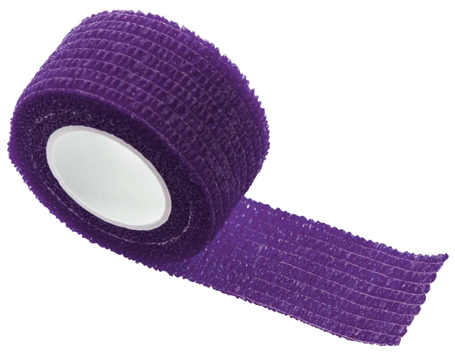 FIGO Bandage Selbsthaftender Verband Tape 25mm x 4500mm violett (Rolle, 1-tlg., selbsthaftende Bandage), Haftbandage Fixierbinde Bandage Verband Fingerpflaster Fingerverband