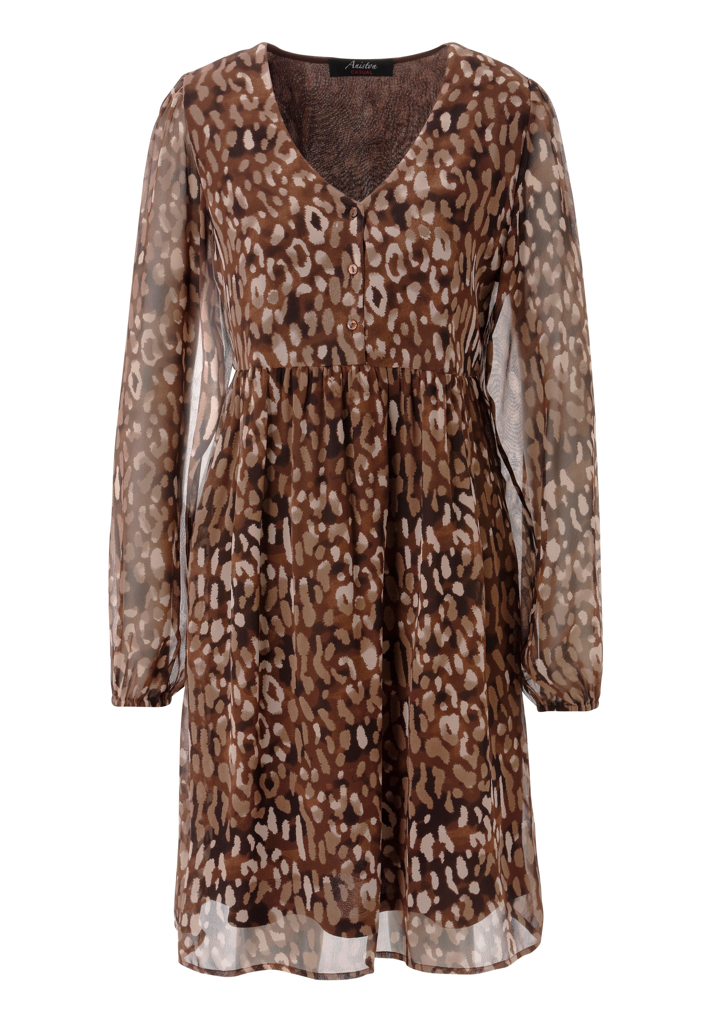Aniston CASUAL Blusenkleid mit farbharmonischem Animal-Print - NEUE KOLLEKTION – Bild 5 von 5
