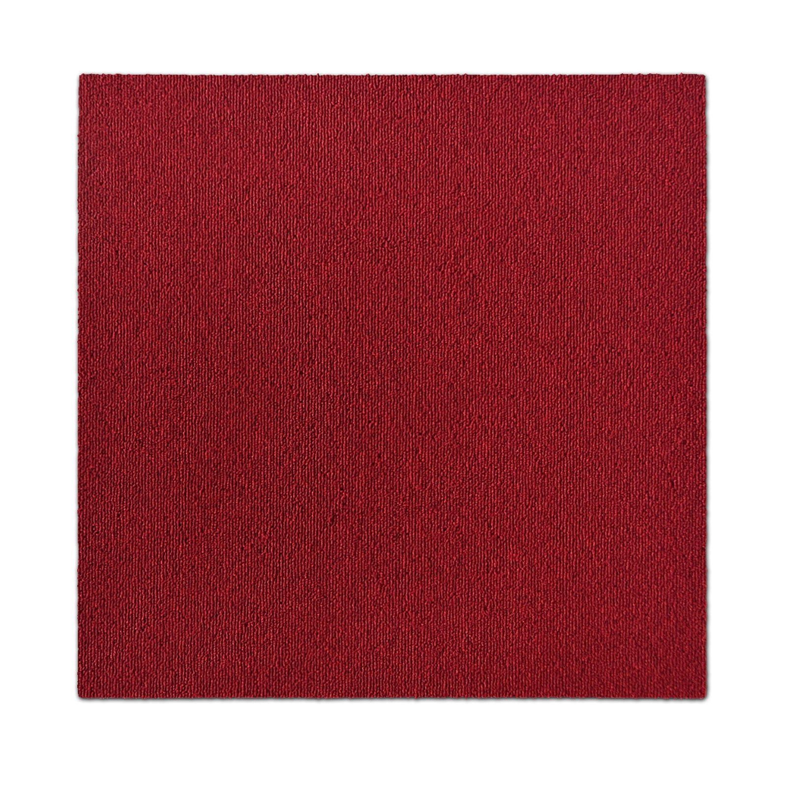 casa pura Teppichfliese Lyonn, Bodenschutz, Erhältlich in 6 Farben, 50 x 50 cm, quadratisch, Höhe: 6 mm, Selbstliegend