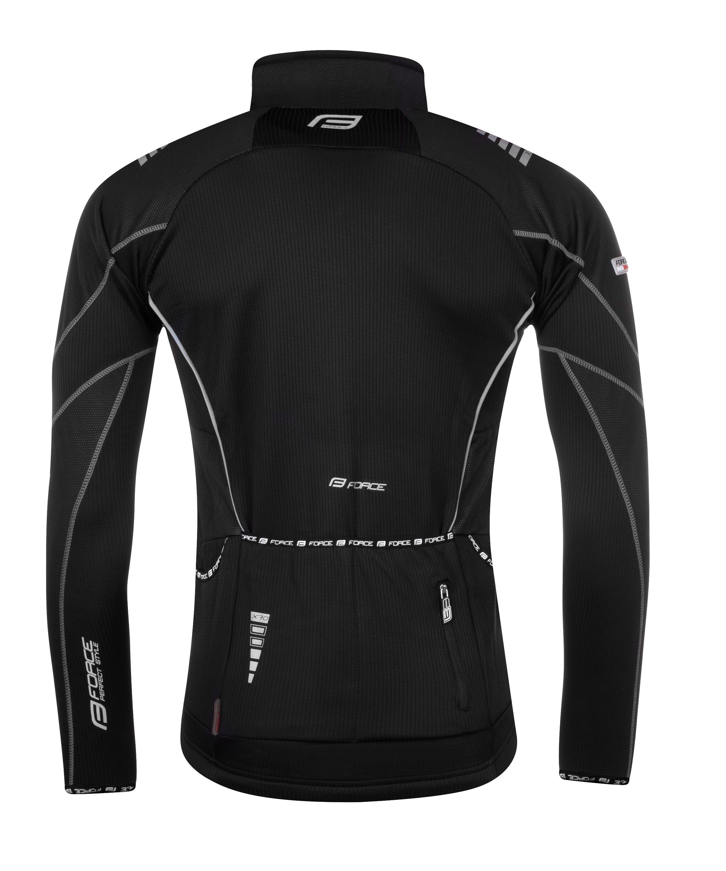 FORCE Fahrradjacke Winter Jacke FORCE X70 Winster grau-schwarz 0 °C bis +10 °C %%% *