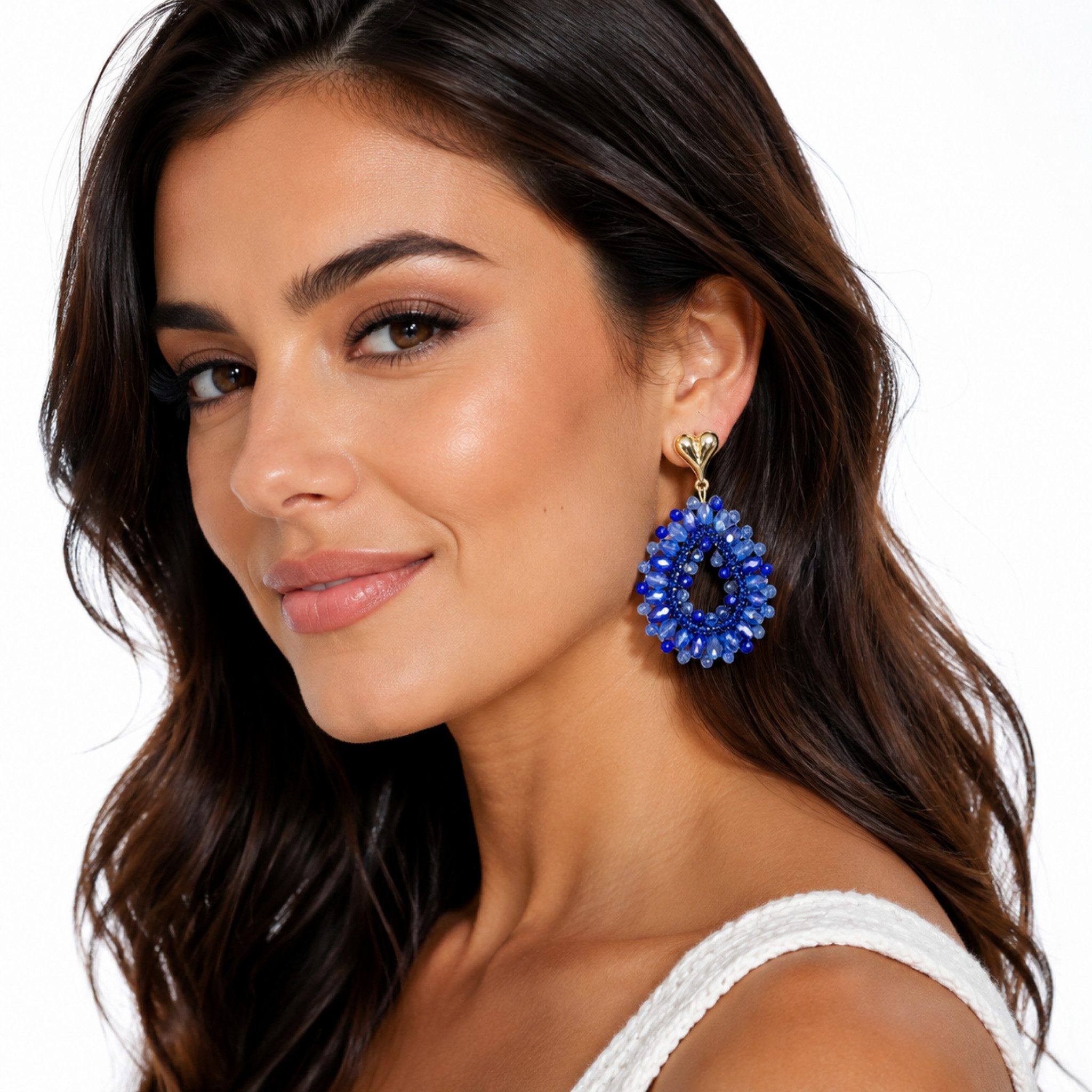 NEXORA Perlenohrringe Statement Ohrringe Damen Tropfen Ohrhänger Elegant Boho Schmuck (1 Paar Ohrringe), Statement-Design, Tropfenform, dekorativer Schmuckbesatz