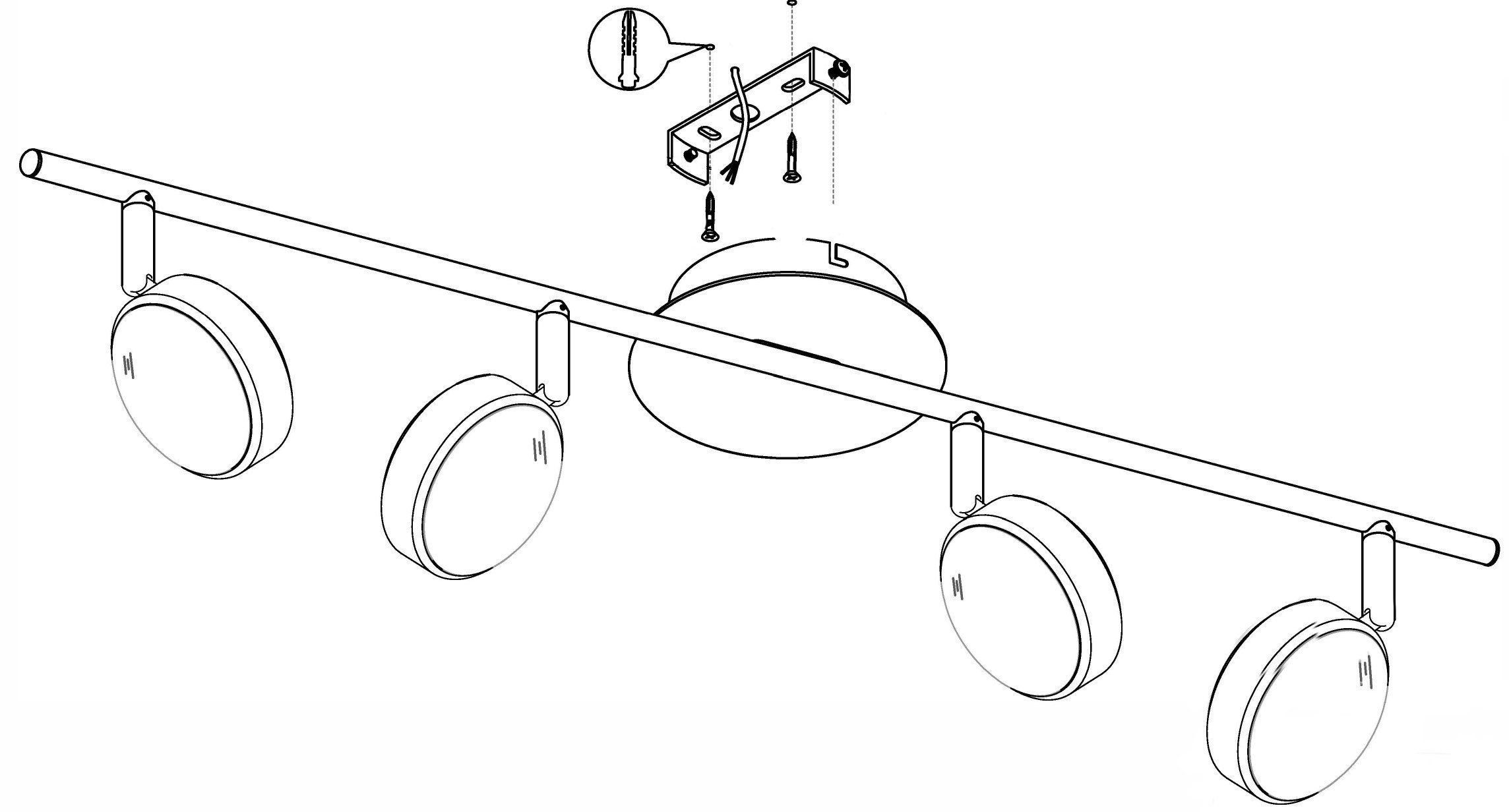 EGLO LED Deckenleuchte SALTO, LED fest integriert, Warmweiß, LED Deckenlampe