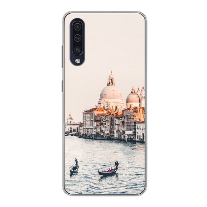 MuchoWow Handyhülle Venedig - Boot - Italien Handyhülle Samsung Galaxy A30s Smartphone-Bumper Print Handy