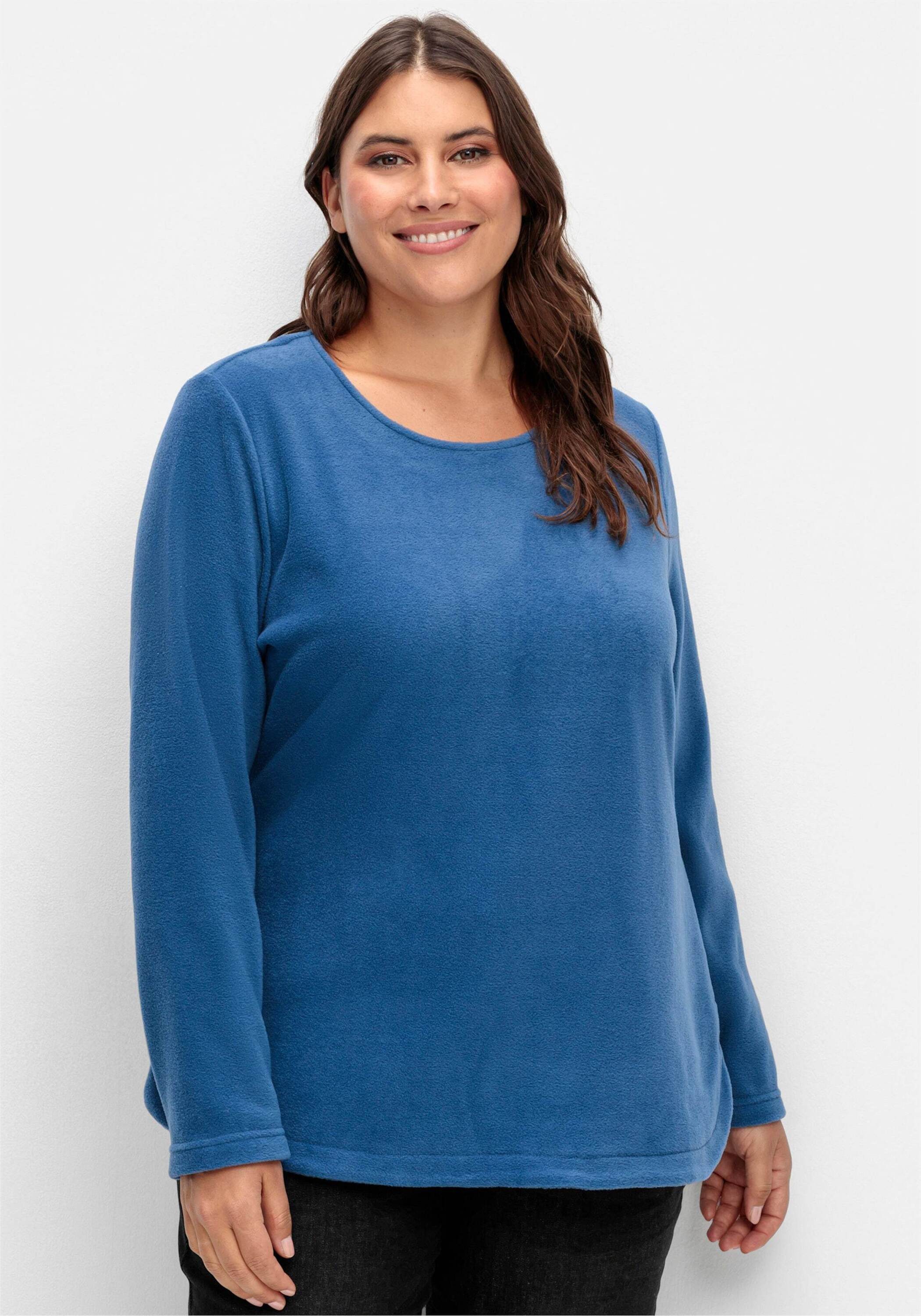 Sieh an! Fleeceshirt Fleece-Shirt Langarm Länge ca. 70 cm