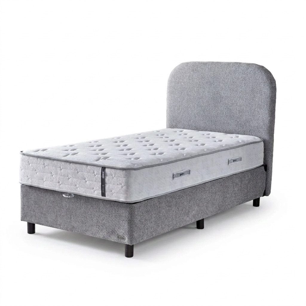 Bambi Kinderbett Boxspringbett mit Matratze und Kopfteil Kostenlose Lieferung (Set, Bettkasten, Kopfteil, Matratze), Geeignet für Jungen und Mädchen