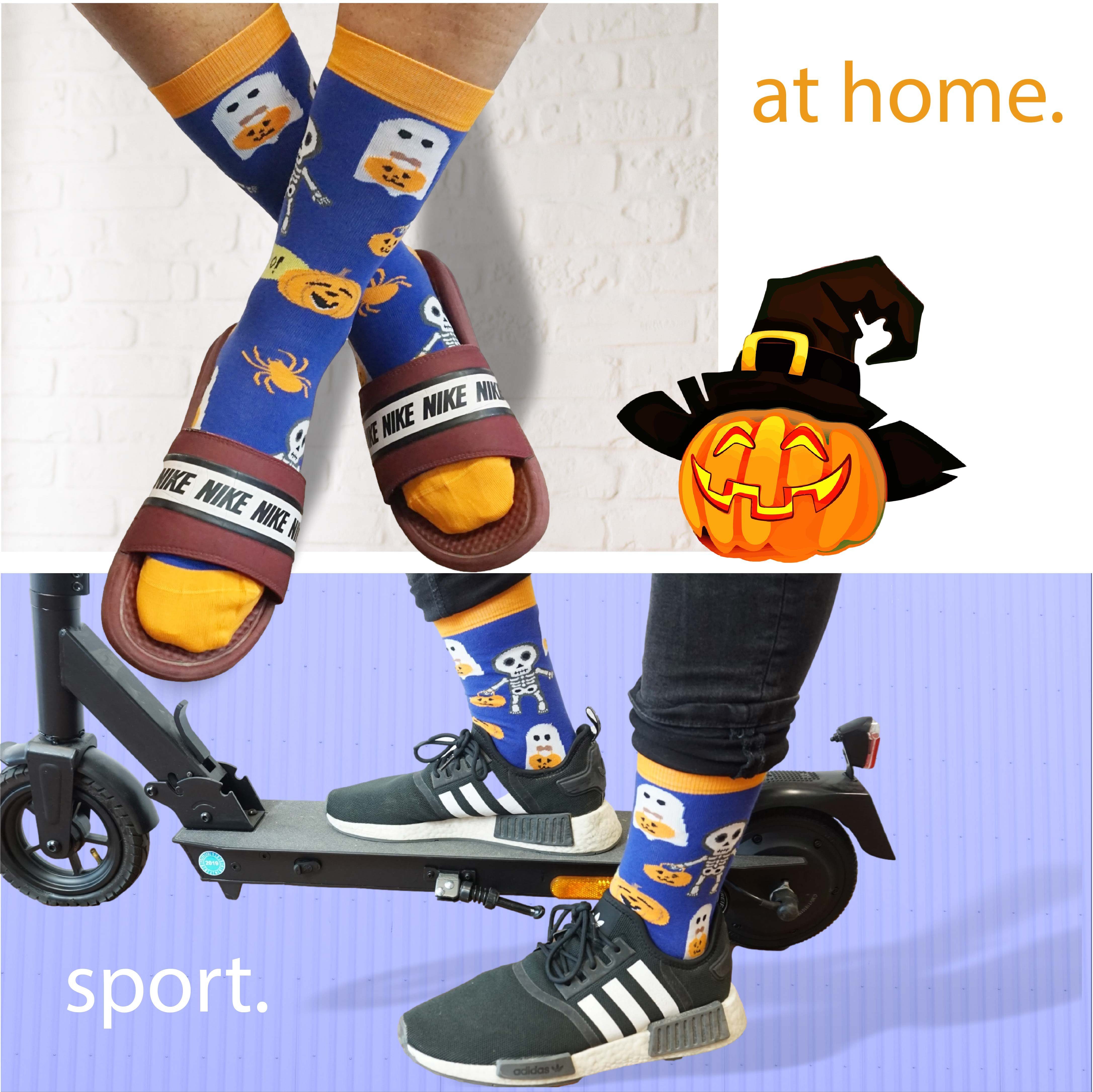 TwoSocks Freizeitsocken Halloween Socken Skelett (1 Damen für Paar) und Einheitsgröße Herren