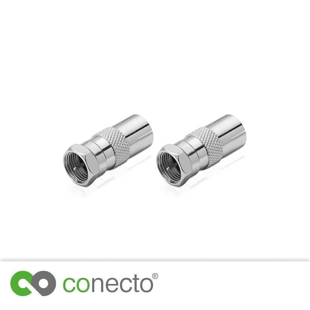 conecto conecto Antennen-Adapter, F-Stecker auf Verbin Adapter IEC-Buchse, SAT-Kabel zum
