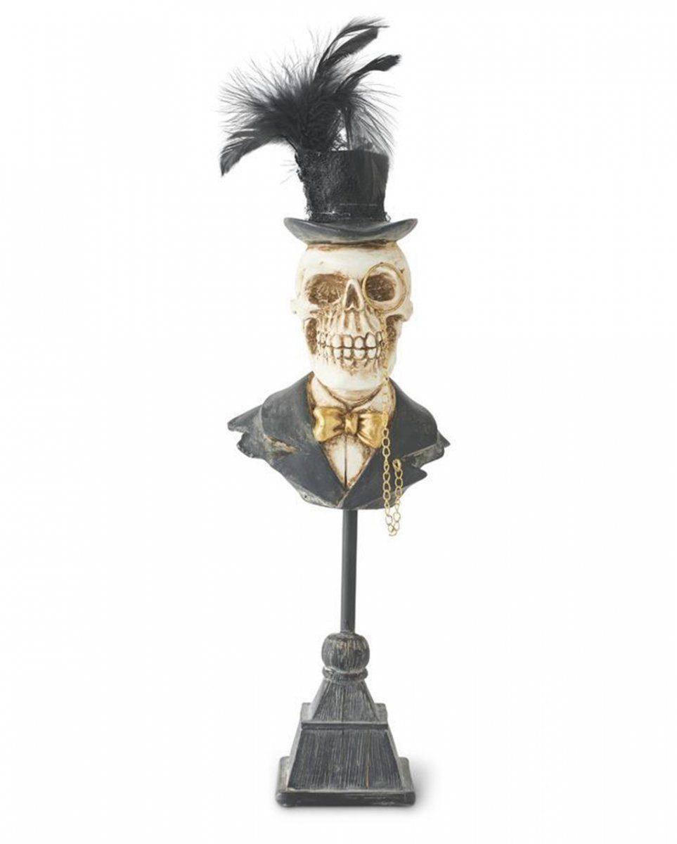 Horror-Shop Dekofigur Viktorianische Mr. Skelett Büste 38cm