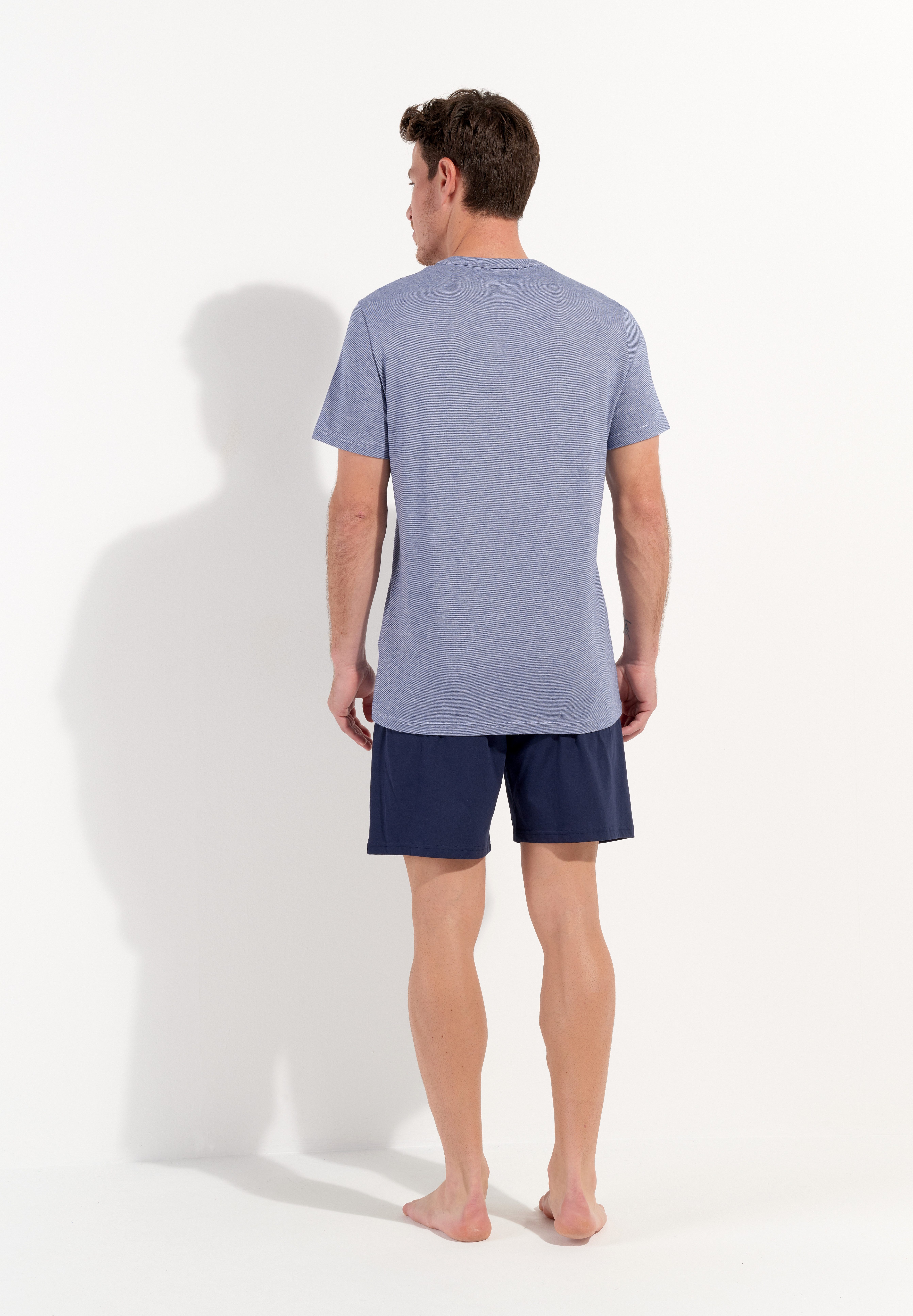 Hom Shorty Modal Comfort (2 tlg) Seitentaschen, Rundhalsausschnitt, Kurzarm, weich