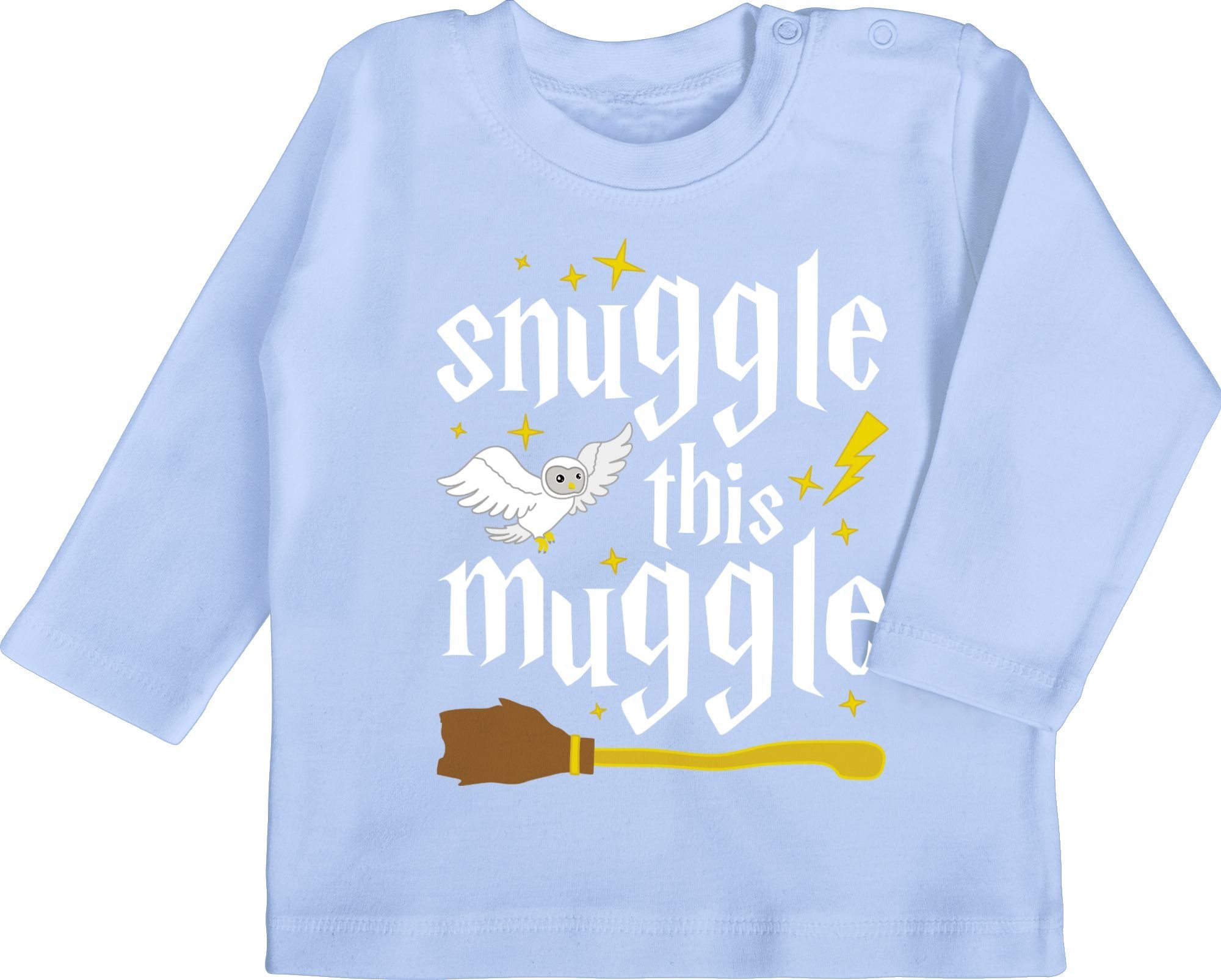 Shirtracer T-Shirt Snuggle This Muggle Harry Strampler Baby Mädchen & Junge 3 Babyblau