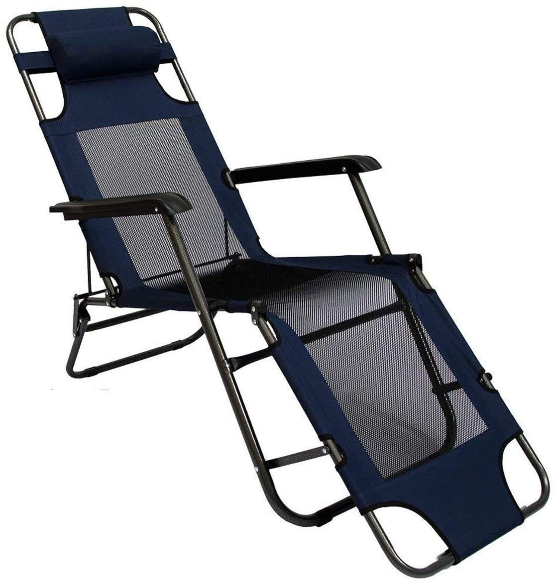 AMANKA Gartenliege 178 x 60 cm - Liegestuhl für Garten & Balkon - Klappbare Campingliege, Sonnenliege bis 100 kg - Verstellbarer Gartenstuhl - Liege Klappbar