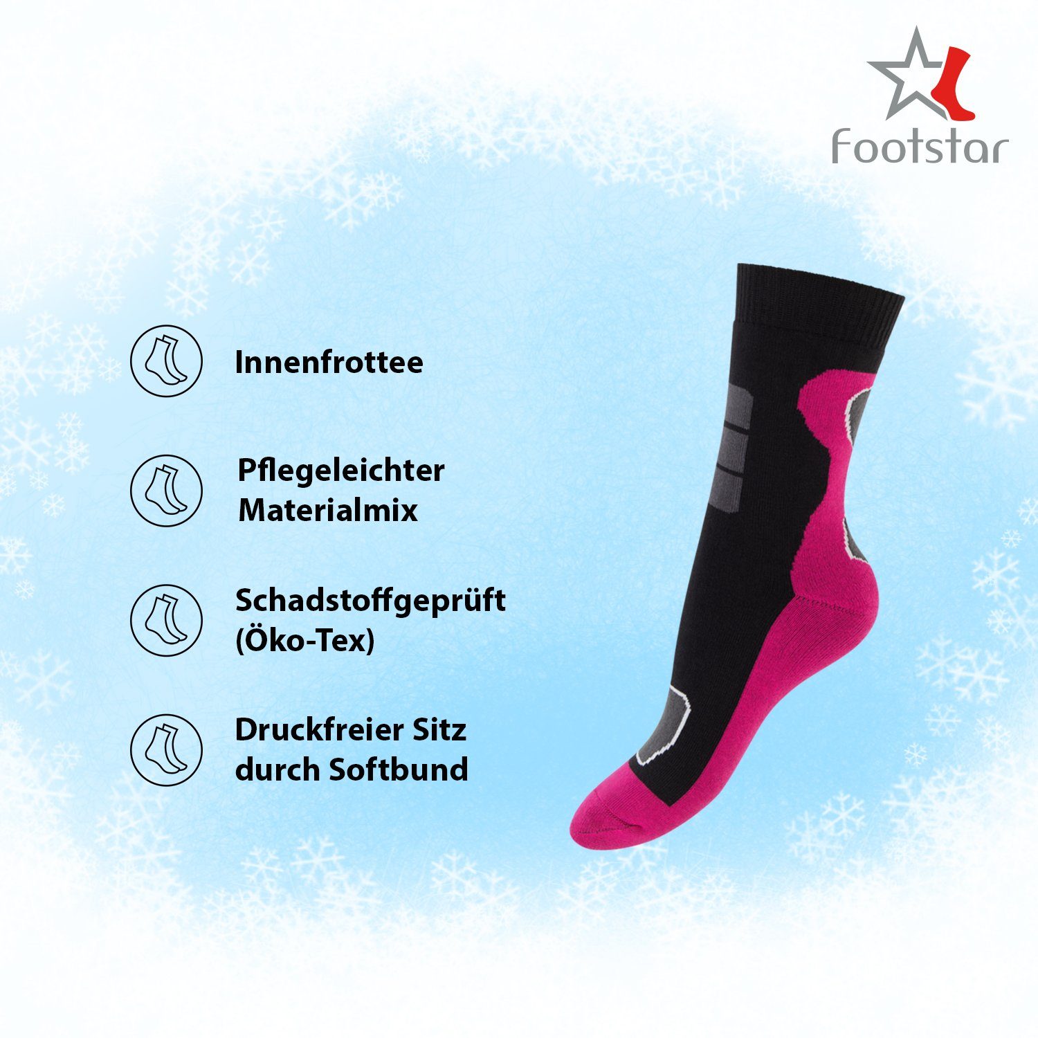 Footstar Thermosocken Damen Wintersocken (6 Paar) Warme Vollfrottee Thermo günstig online kaufen