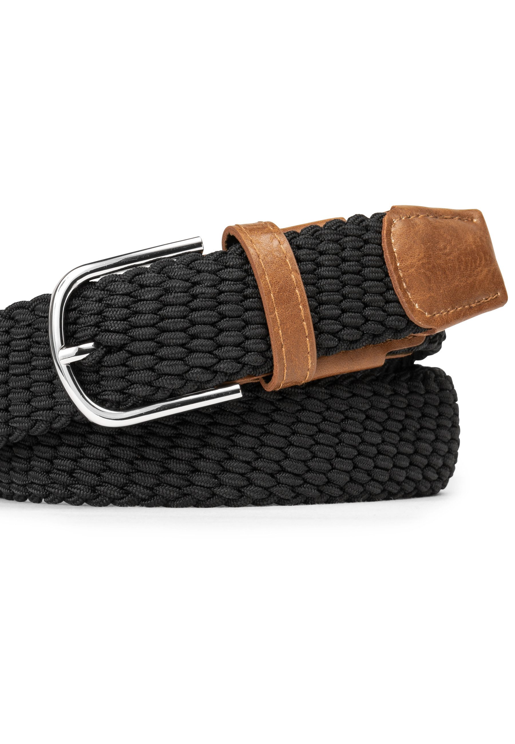 Indicode Stoffgürtel Alvin (1-St) Elastischer Flechtgürtel günstig online kaufen
