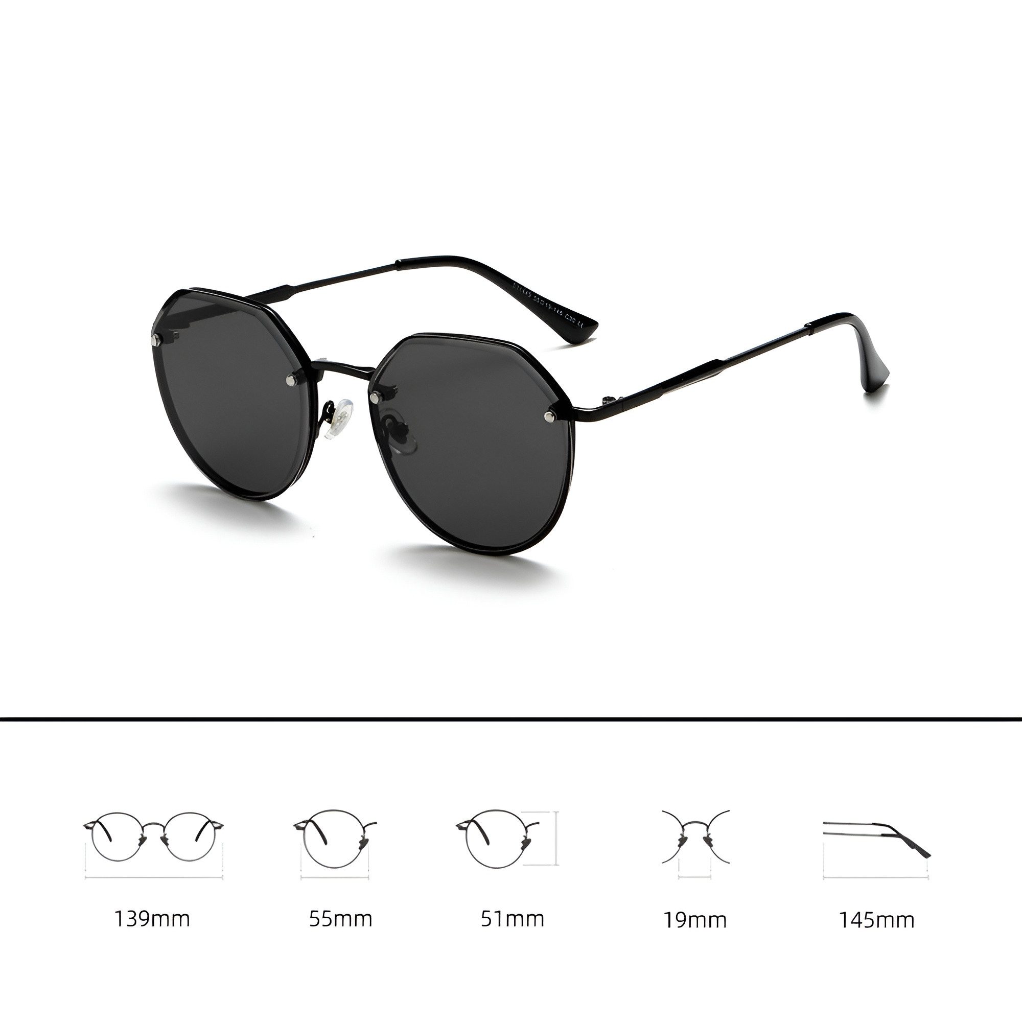 PACIEA Sonnenbrille Damen UV Schutz Mehrfarbig Polarisiert Outdoor Mode