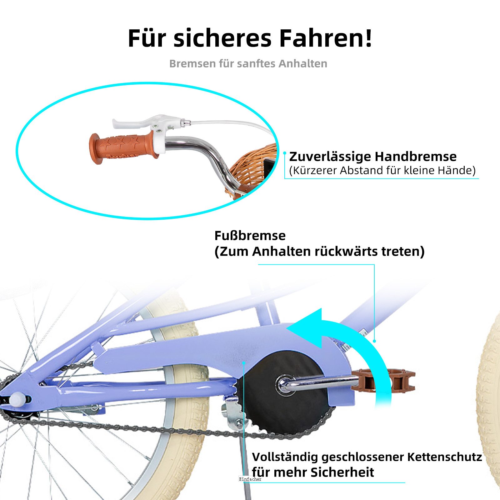 JOYSTAR Kinderfahrrad 12/14/16/18/20 Mädchenfahrrad für 2-13 Jahre alte Kinder, 12" 14" 16" Kinderfahrrad mit Stützrädern & Korb, 20 Zoll mit Ständer