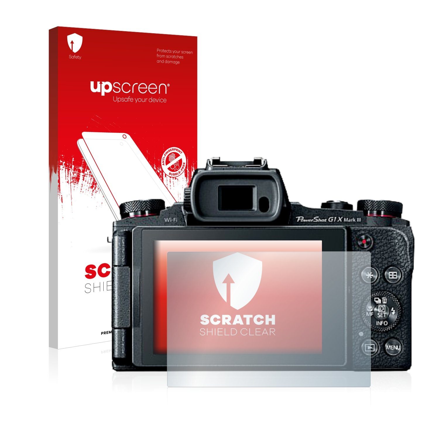 upscreen Schutzfolie für Canon PowerShot G1 X Mark III, Displayschutzfolie, Folie klar Anti-Scratch Anti-Fingerprint