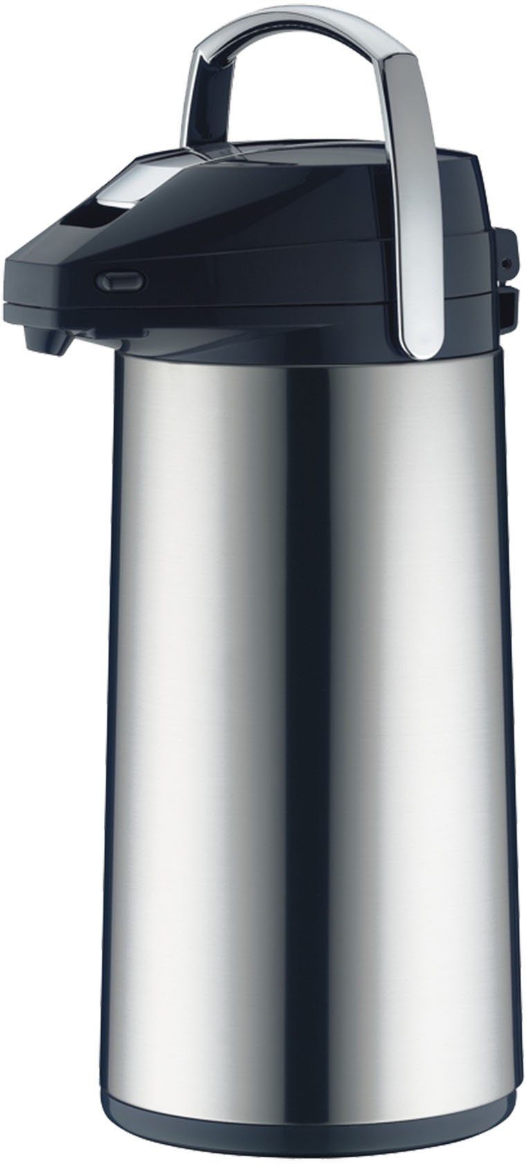 Alfi Pump-Isolierkanne, 2,2 l, Edelstahl, mit Glaseinsatz, Hält 12 Stunden  heiß oder 24 Stunden kalt | Isolierkannen