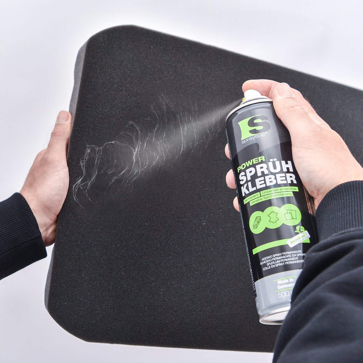 Spraytive Sprühkleber 2x 500ml Sprühkleber – für Textilien, Vlies, Schaumstoff & Dachhimmel, Made in Germany – Bild 5 von 5