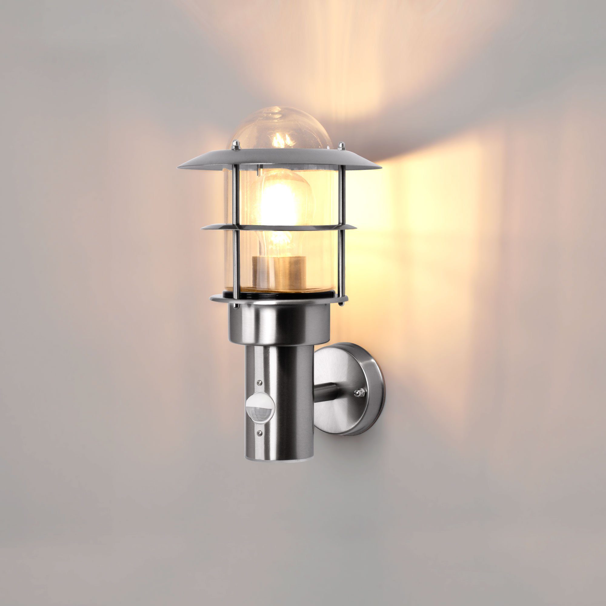 Maxkomfort Außen-Wandleuchte 251, mit Bewegungsmelder, ohne Leuchtmittel, A günstig online kaufen