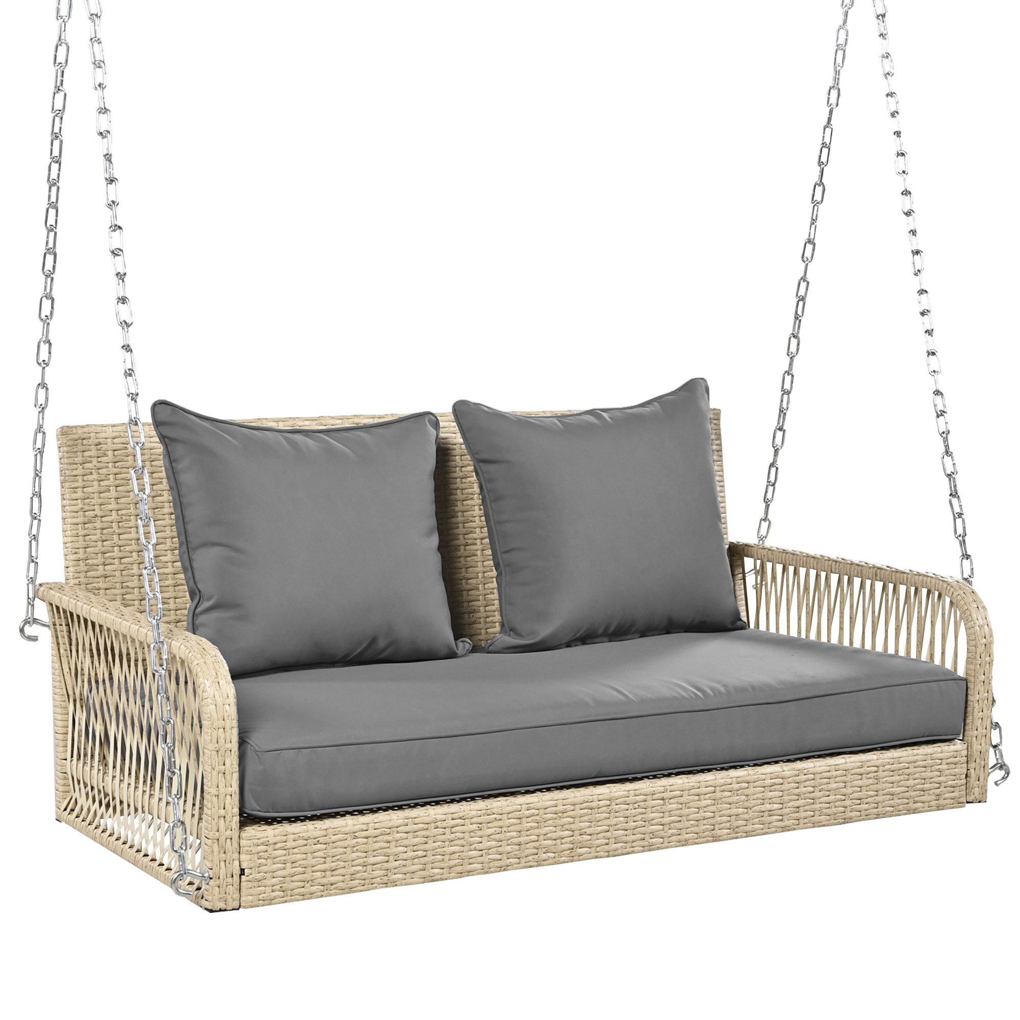 KLAM HOME Hollywoodschaukel Gartenschaukel aus Polyrattan günstig online kaufen