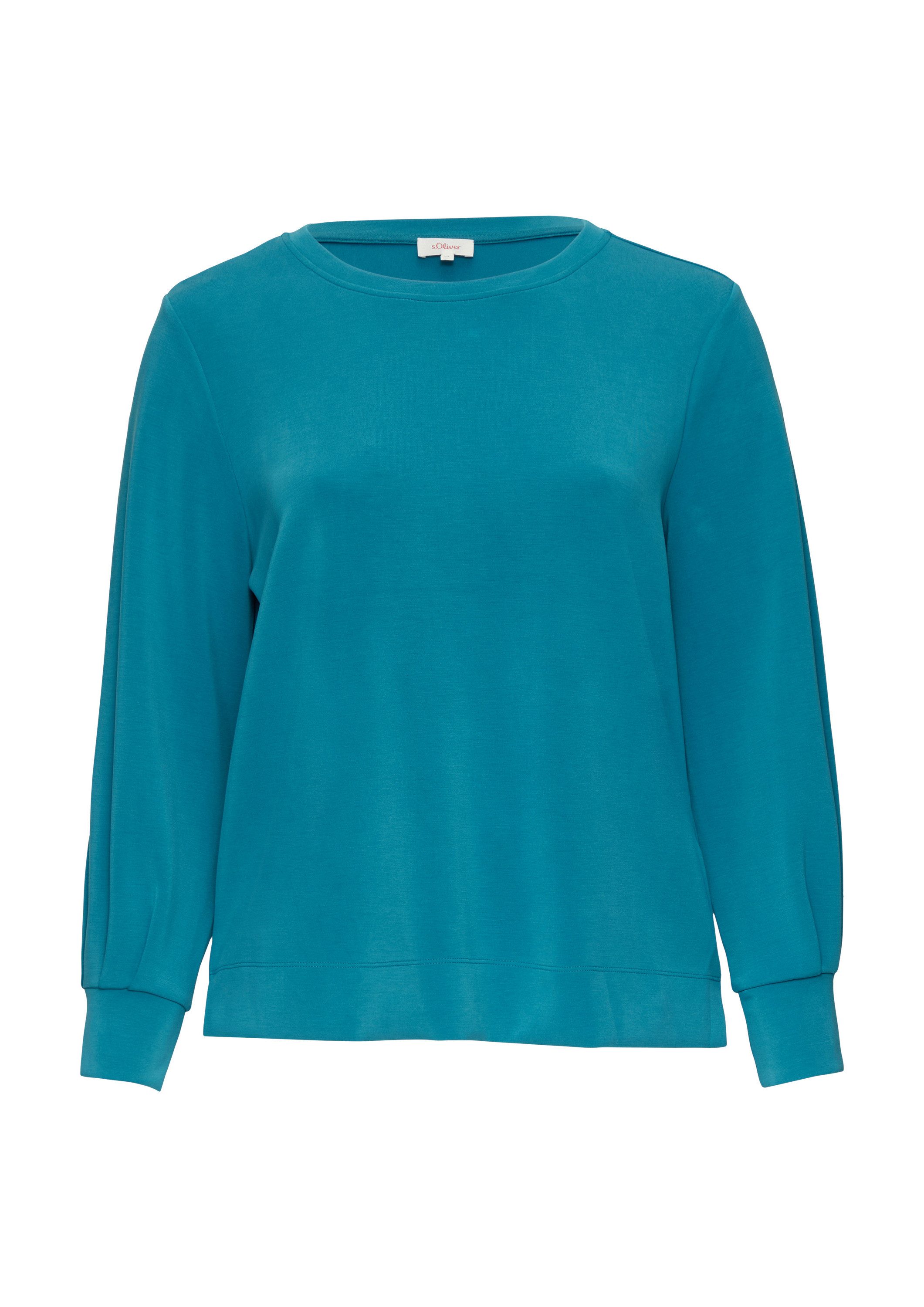 s.Oliver Sweatshirt Sweatshirt Scuba-Sweatshirt mit weiten Ärmeln günstig online kaufen