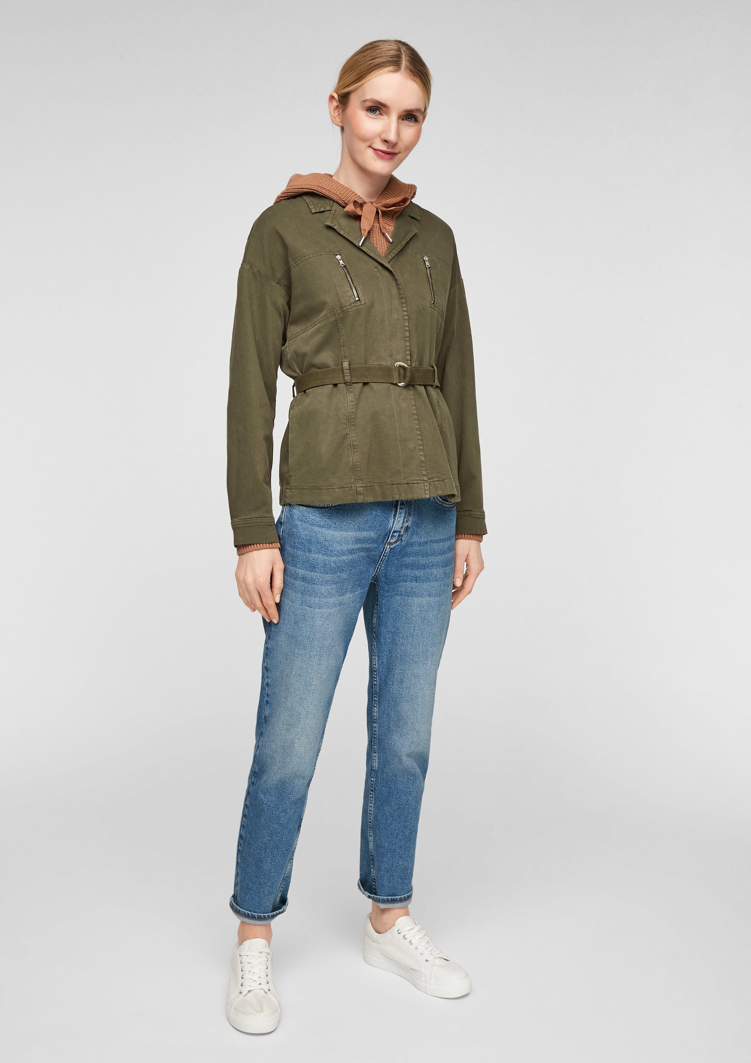 comma casual identity Jackenblazer »Lässige Jacke mit Gürtel« Garment Dye online kaufen | OTTO