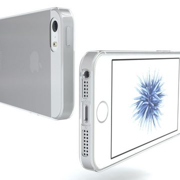 EAZY CASE Handyhülle Slimcover Clear für iPhone SE 2016 / iPhone 5/5S 4,0 Zoll, durchsichtige Hülle Ultra Dünn Silikon Backcover TPU Telefonhülle Klar
