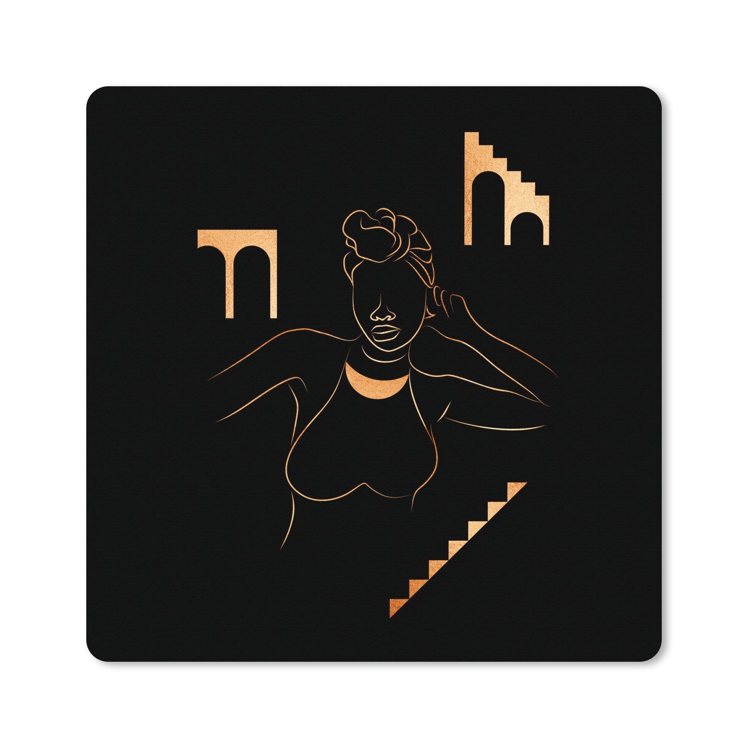 MuchoWow Mauspad (1-St), Mousepad, PC Zubehör, Gaming Dekoration, 60x60 cm