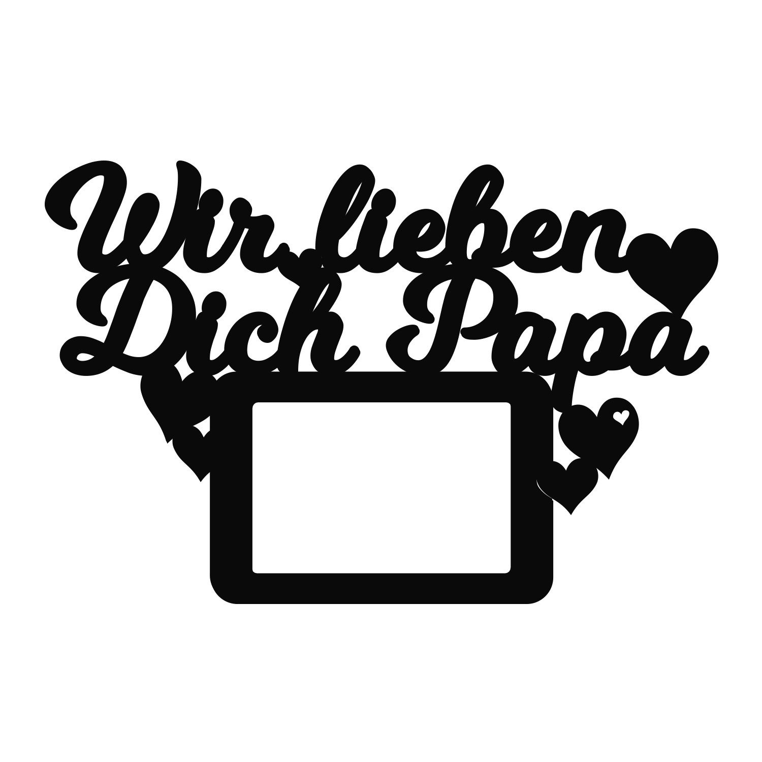 Namofactur Bilderrahmen Fotorahmen 'Wir lieben Dich günstig online kaufen