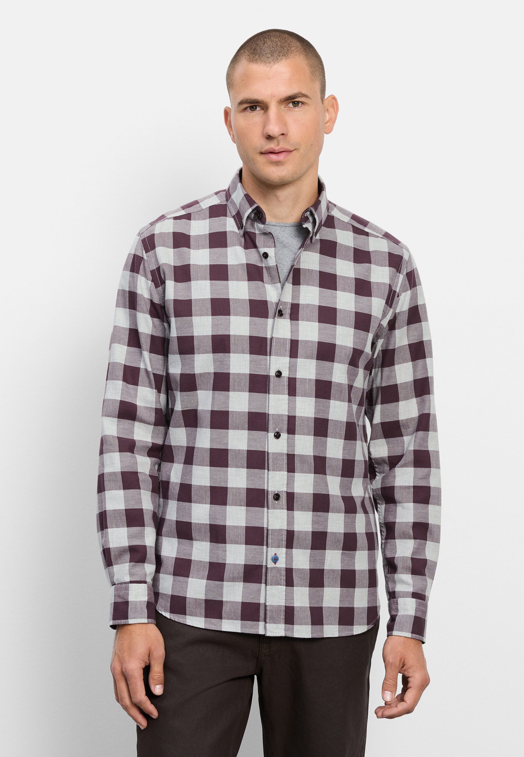 OLYMP Langarmhemd OLYMP Casual, Regular Fit, Button-down