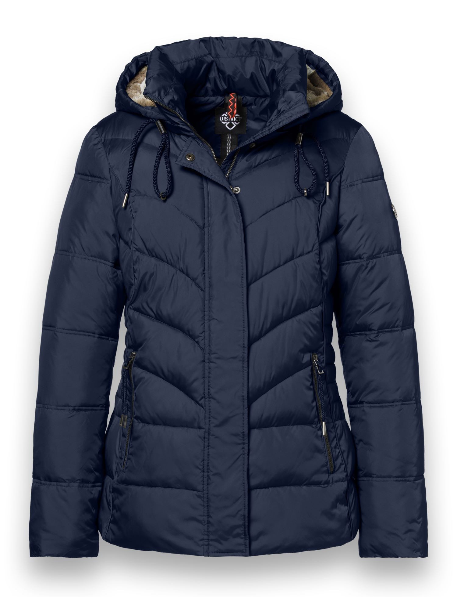 District Winterjacke Montana (mit Kapuze, gefüttert, wasserabweisend) navyblau Damen
